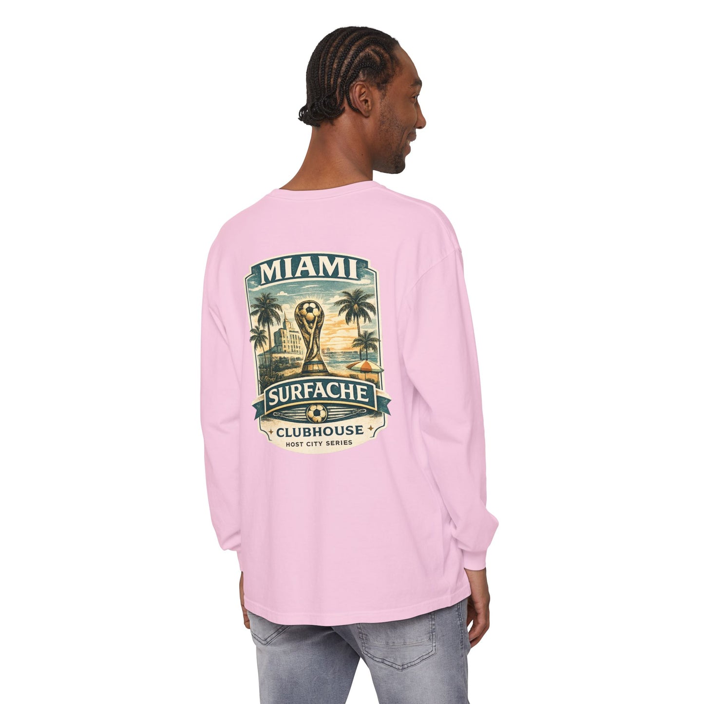 Miami Surfache Long Sleeve Tee — Surf Clubhouse Graphic Shirt
