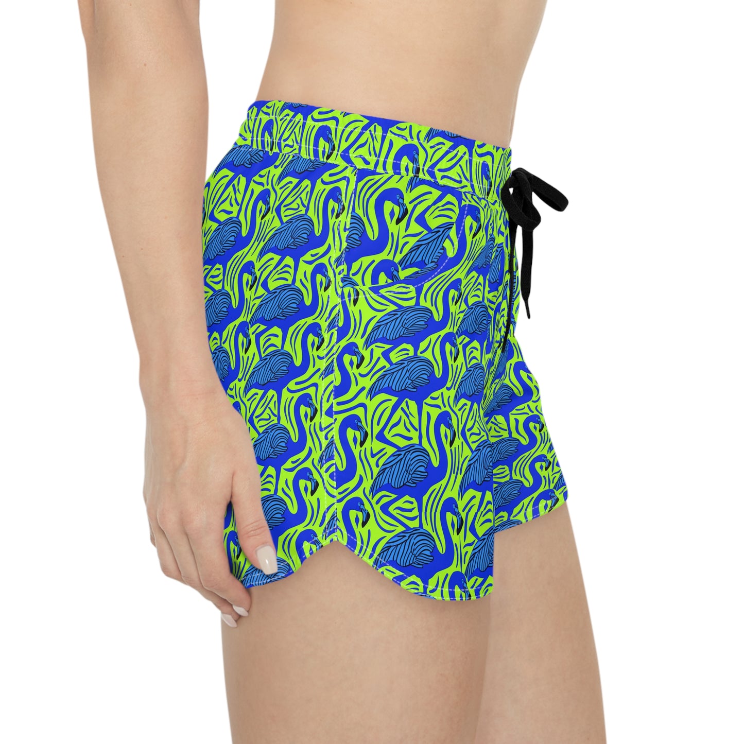 Flamingo Party Surface Beach Volleyball Club Cover Up Women's Casual Shorts (AOP)