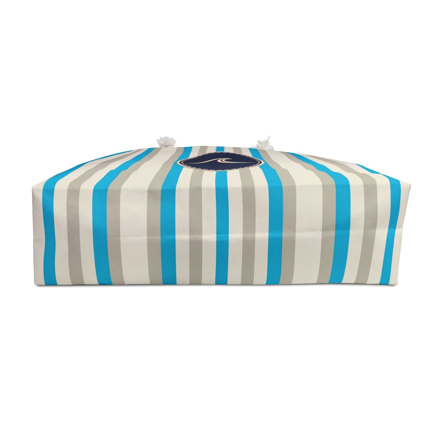 Surfache Striped Nautical Weekender Bag — Beach Tote with Wave Emblem