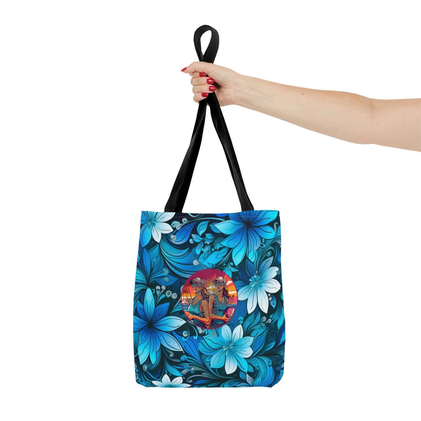 Surface Beach Volleyball Floral Logo Tote Bag (AOP)