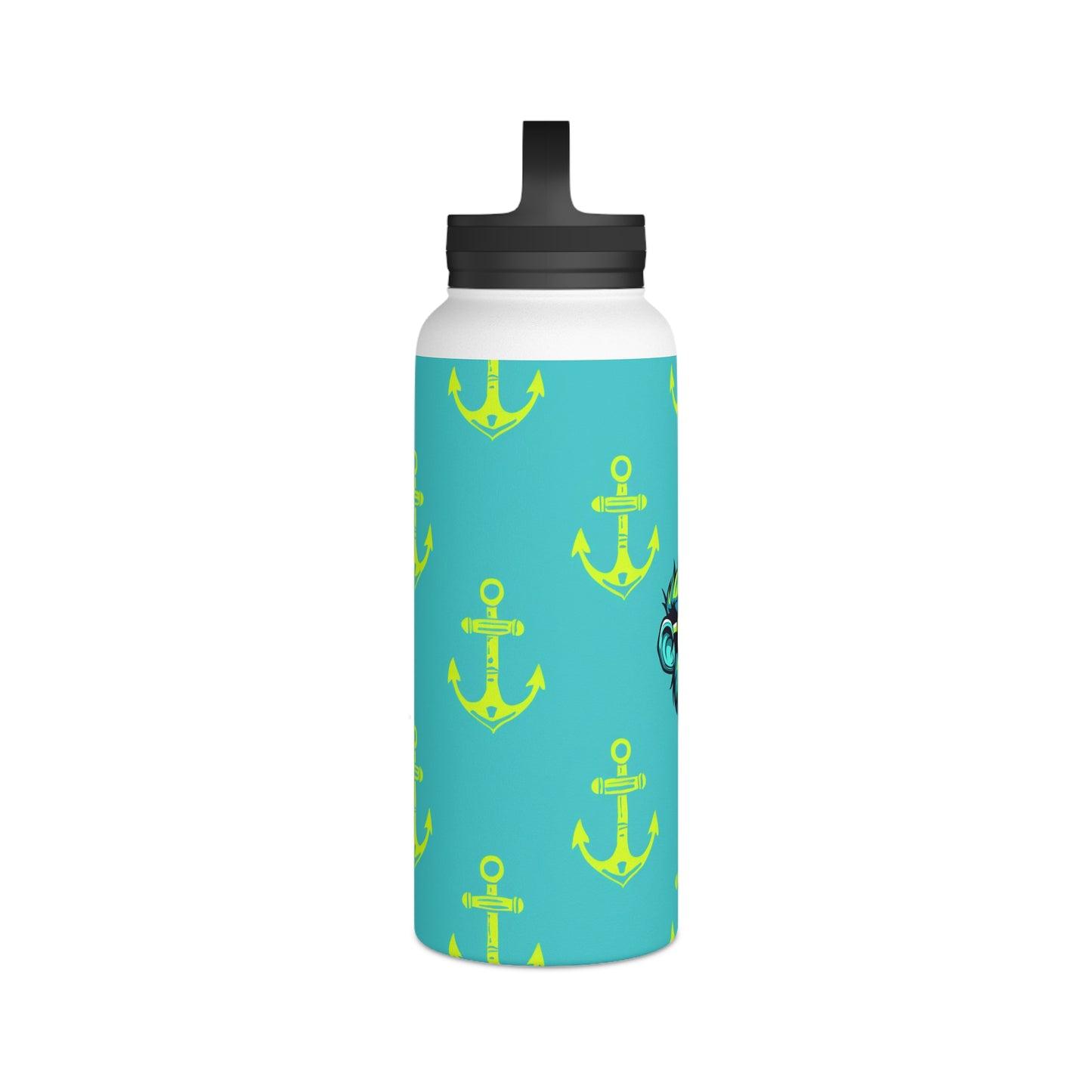 Mascot Surface Beach Volleyball Club Stainless Steel Water Bottle, Handle Lid