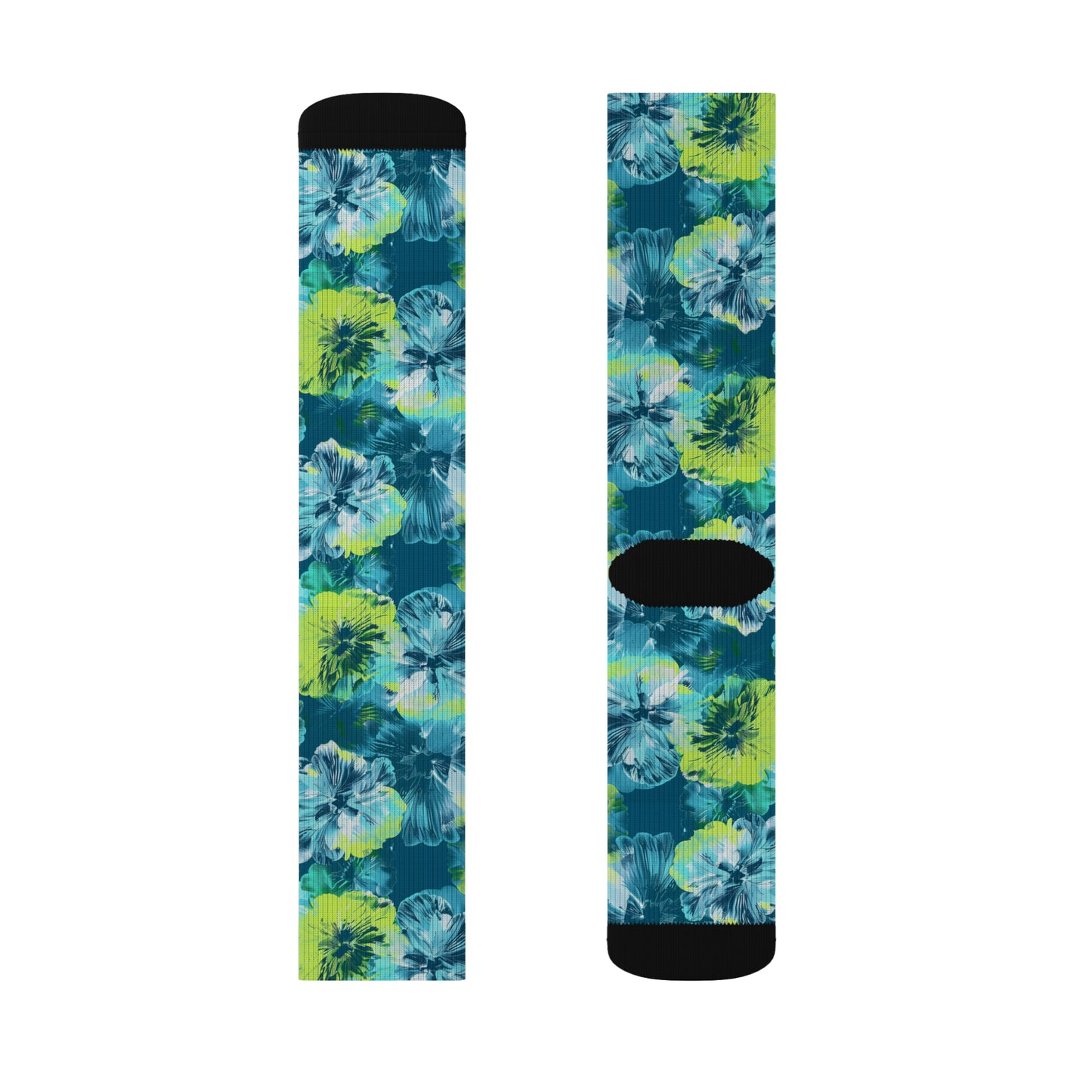 Moda Urbano Hibiscus Breatheable Moisture Wicking Performance Printed Fashion Sublimation Socks