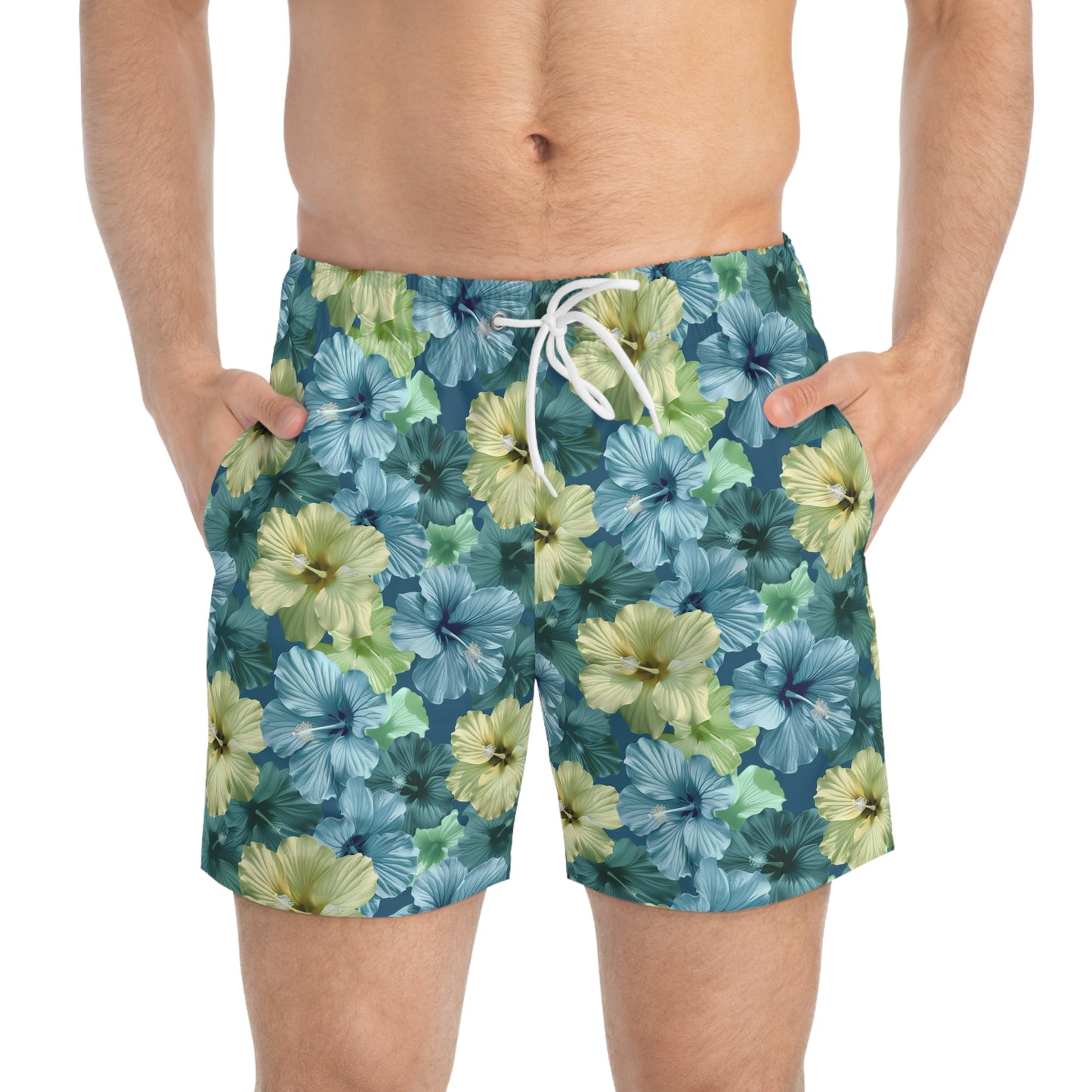 Moda Urbano Hibiscus Modern Swim Trunks