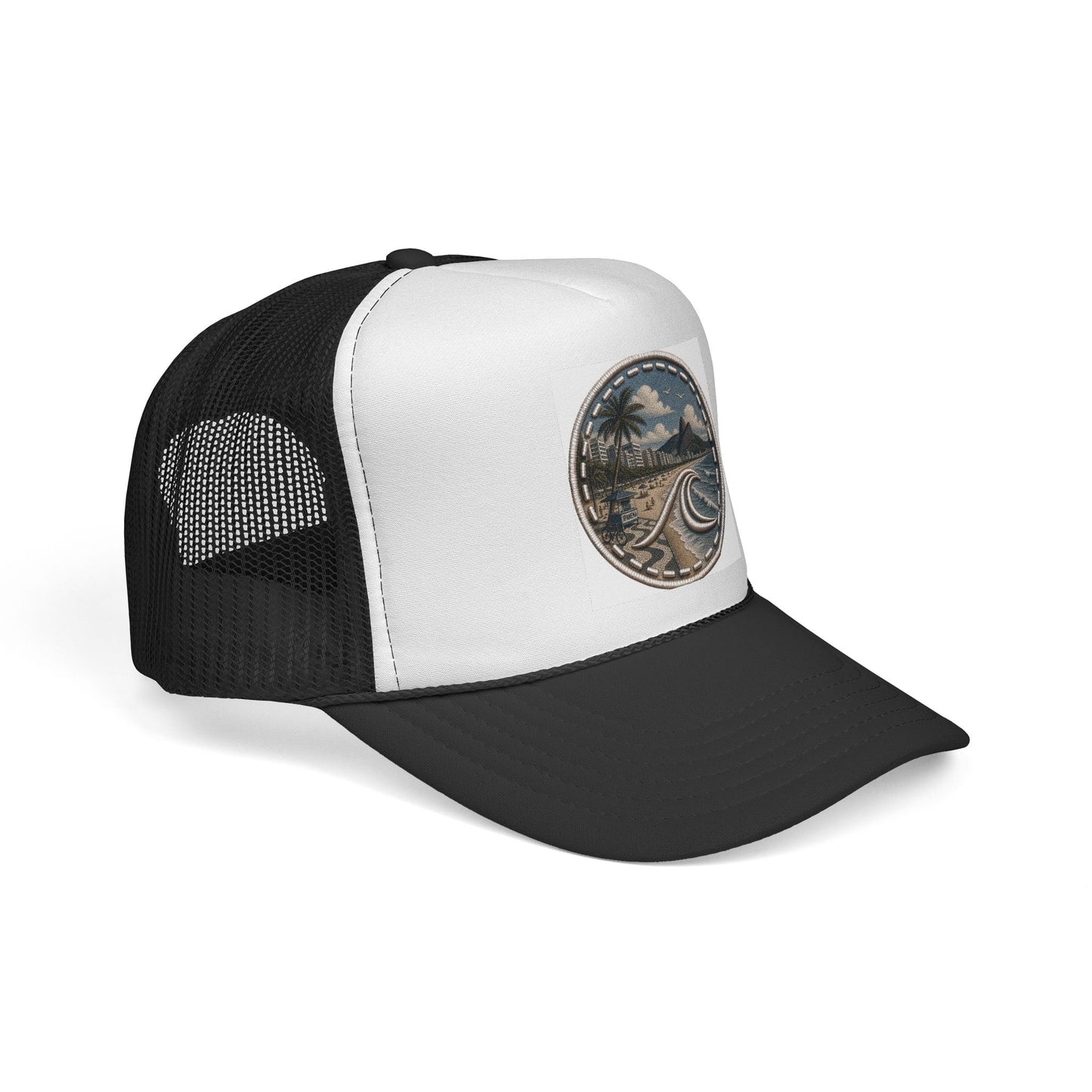 Surfache Waikiki Vintage Surf Trucker Cap – Coastal Beach Patch Hat