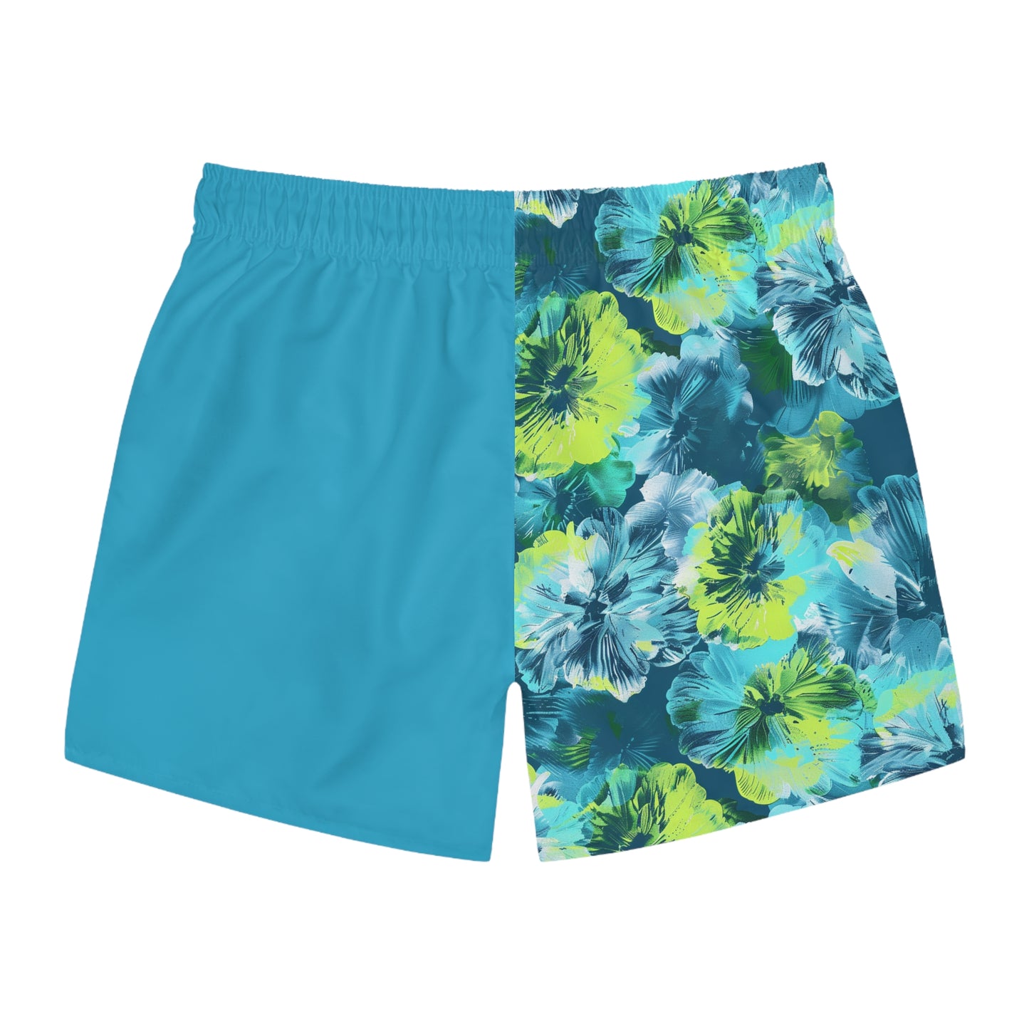 Hibiscus Icon Color Block Surface Beach Volleyball Club Modern Swim Trunks