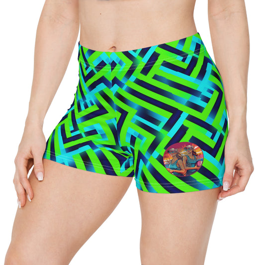 Surface Beach Volleyball Club Athletic Spandex Workout Yoga Women's Shorts (AOP)