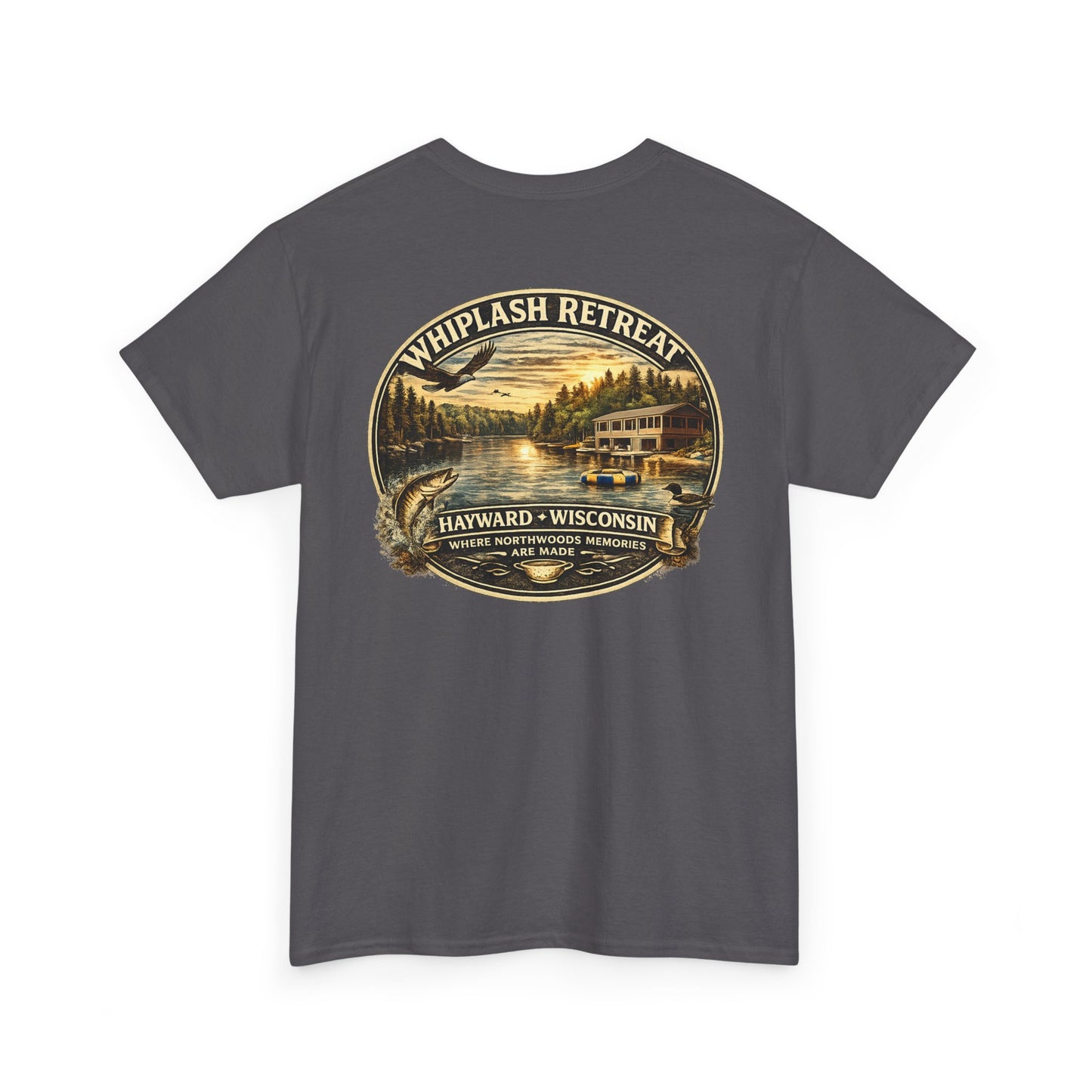 Whiplash Retreat T-Shirt — Vintage Lakeside Hayward Wisconsin Tee
