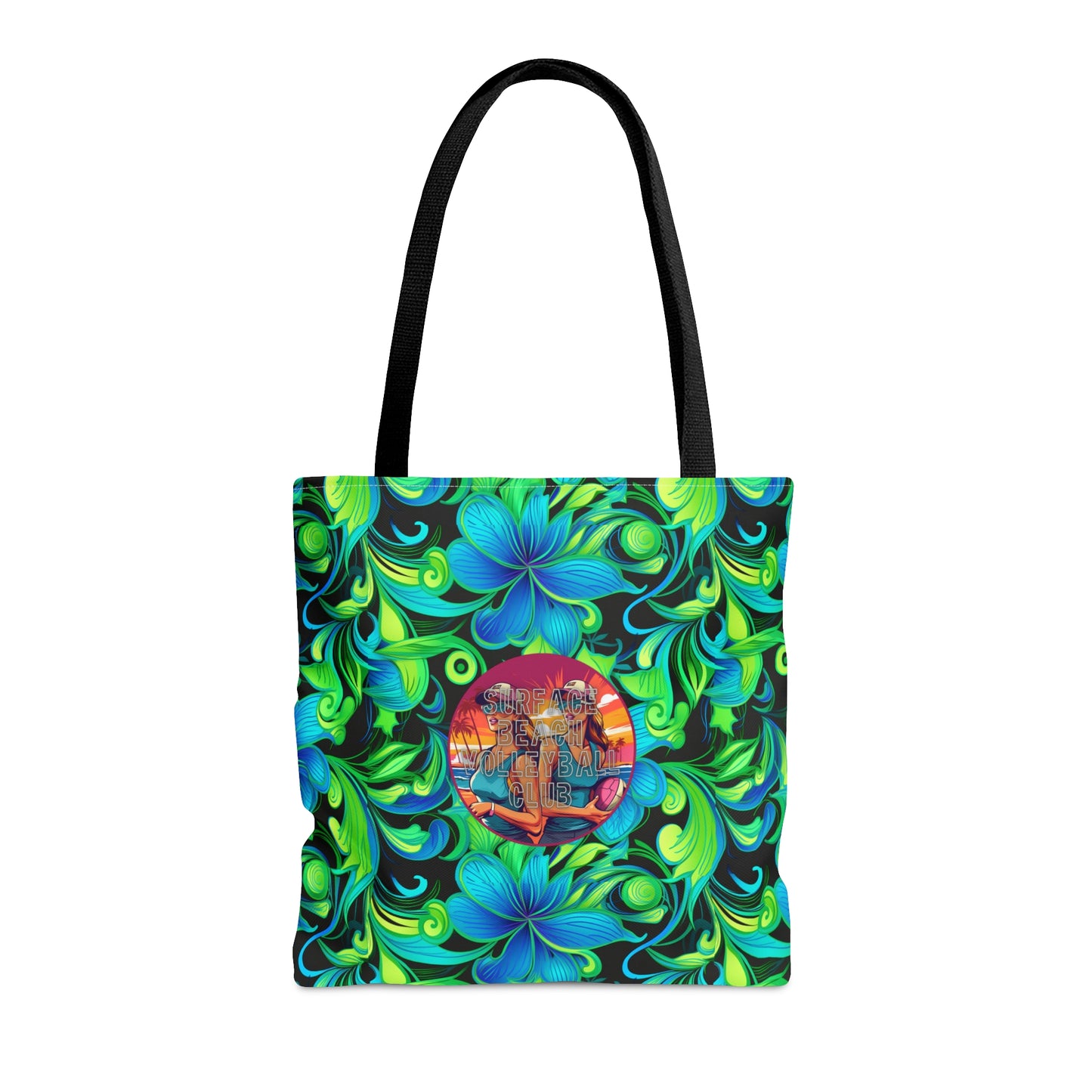 Surface Beach Volleyball Floral Logo Tote Bag (AOP)