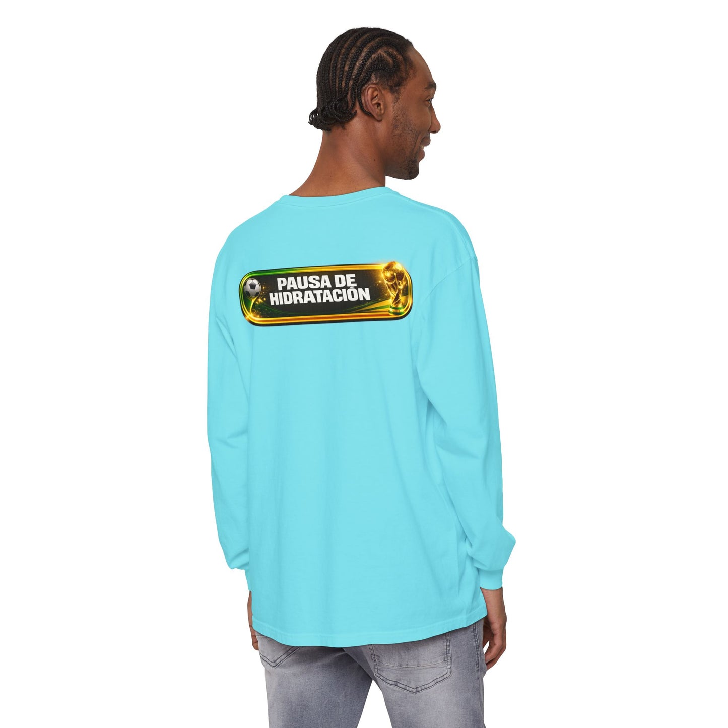 Surfache World Cup Soccer Long Sleeve Tee — "Surface" Front & "Pausa de Hidratación" Back
