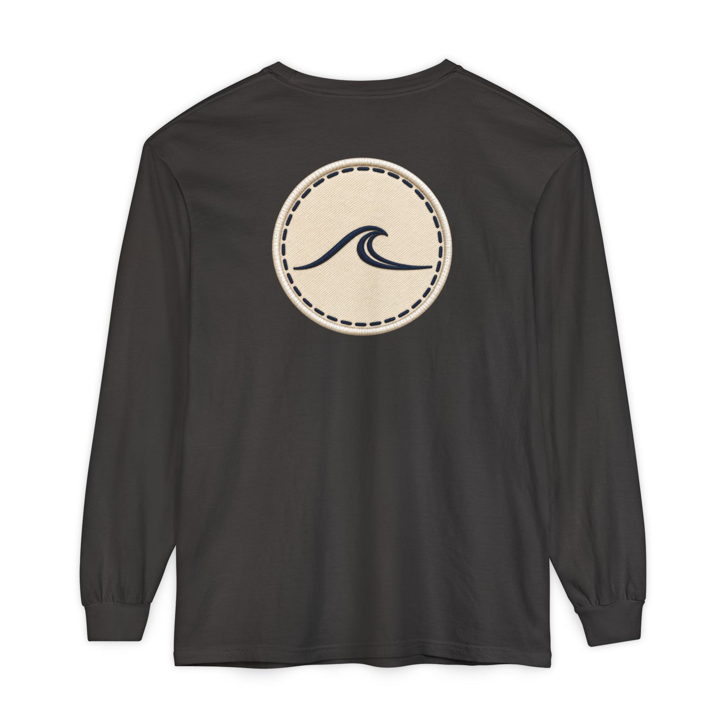 Surfache Long Sleeve T-Shirt — Script Logo Front & Wave Patch Back