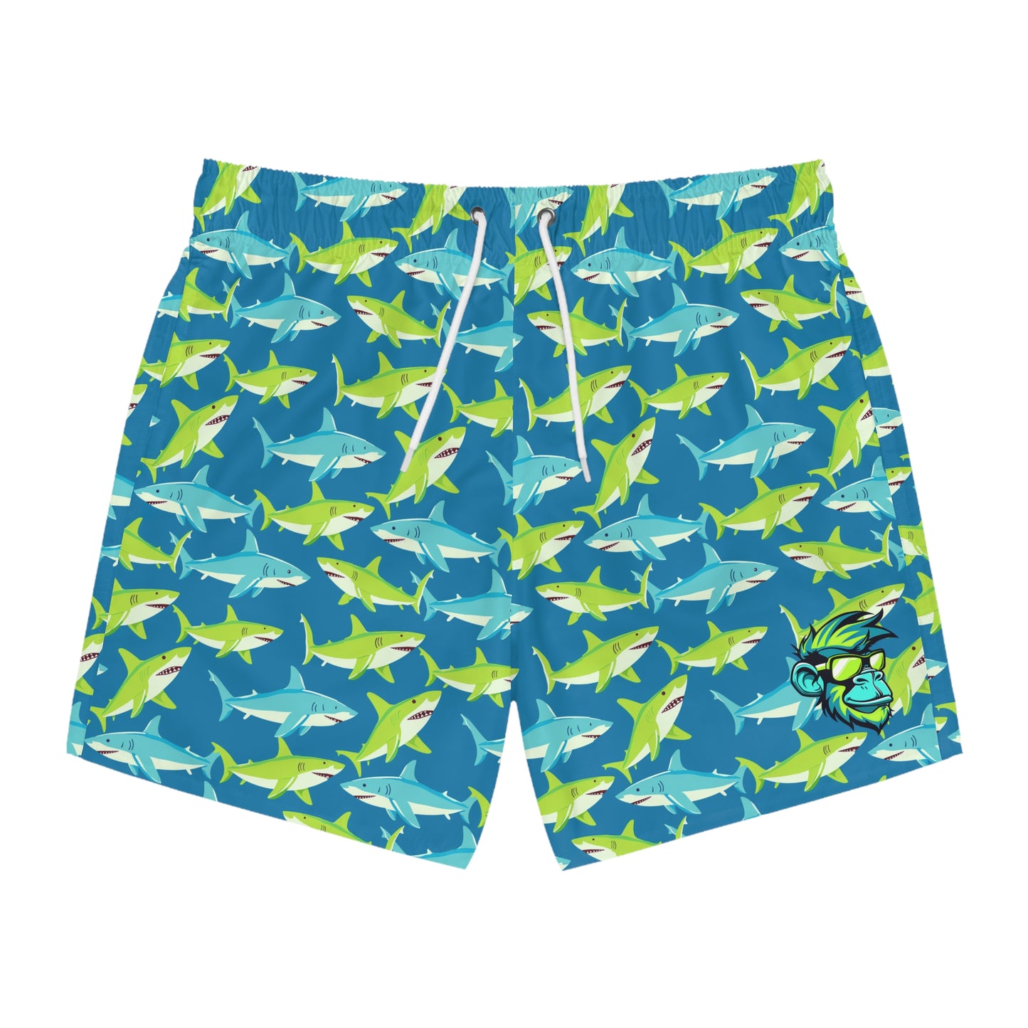 Sharky Mascot Surface Beach Volleyball Club Modern Swim Trunks