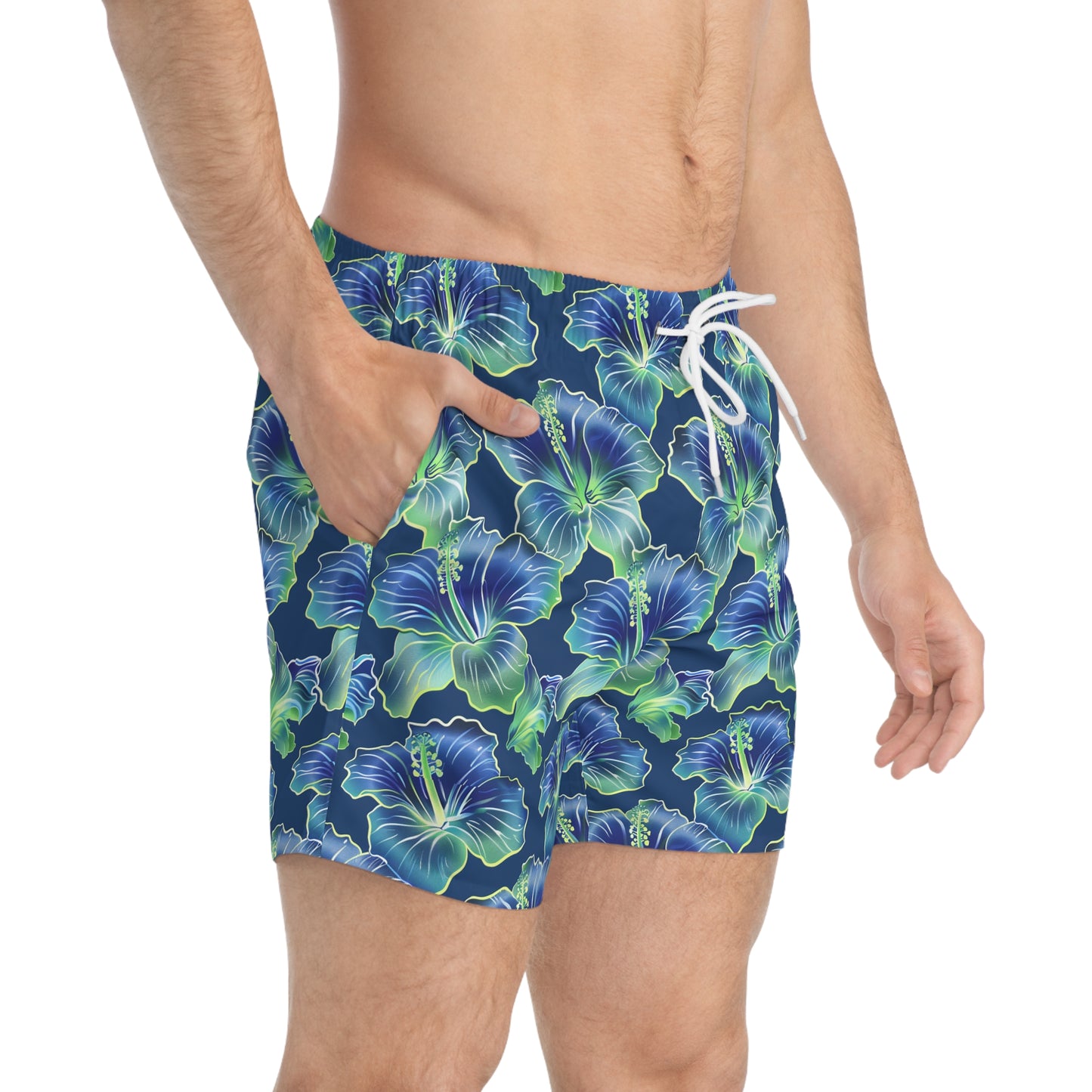 Moda Urbano Hibiscus  Modern Swim Trunks