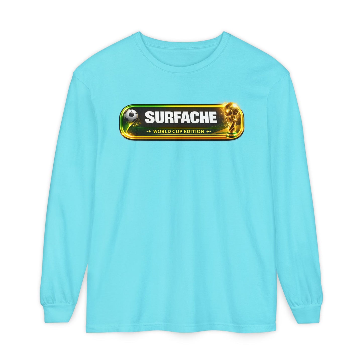 Surfache World Cup Soccer Long Sleeve Tee — "Surface" Front & "Pausa de Hidratación" Back