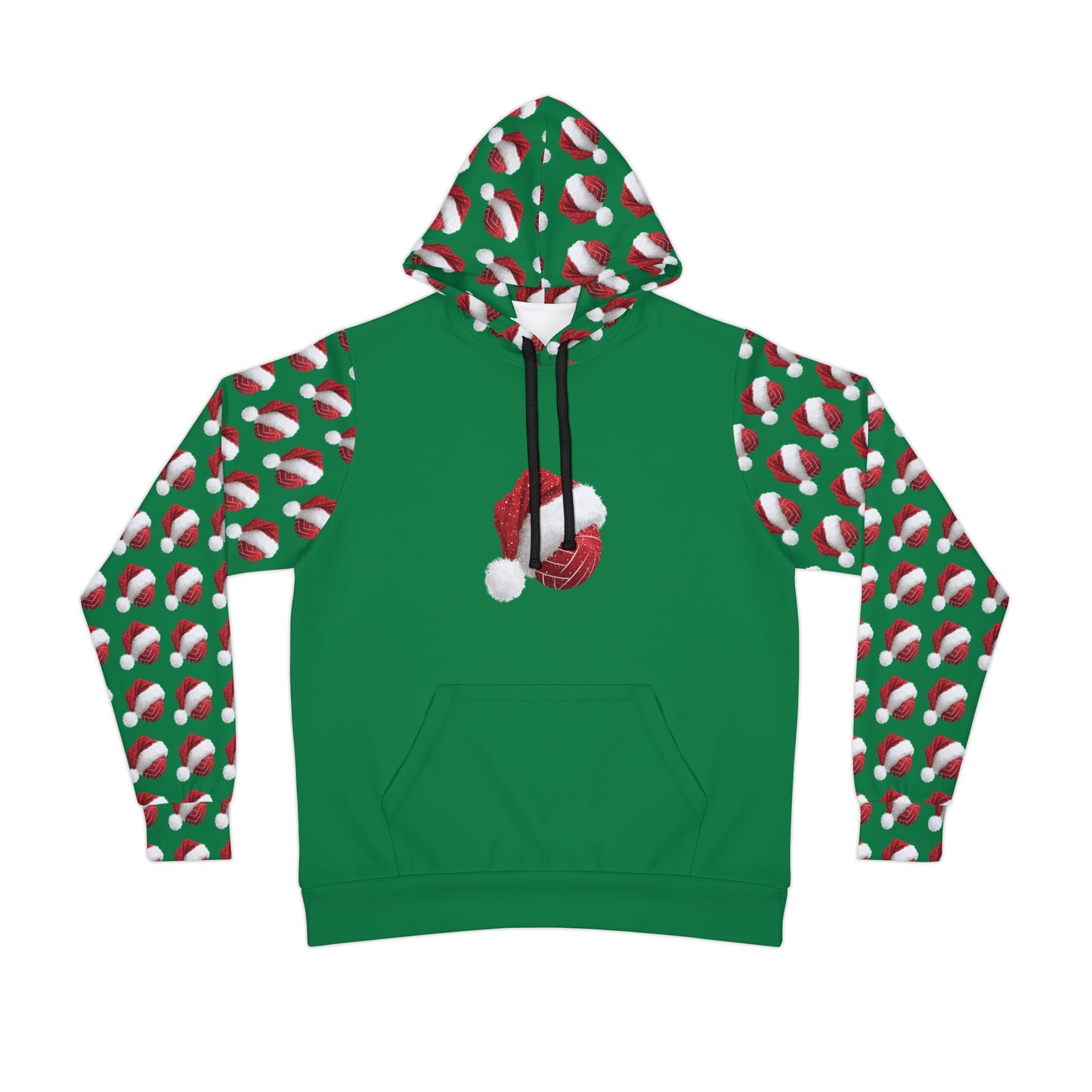 Santa Hat Volleyball Sublimated Designer Athletic Hoodie
