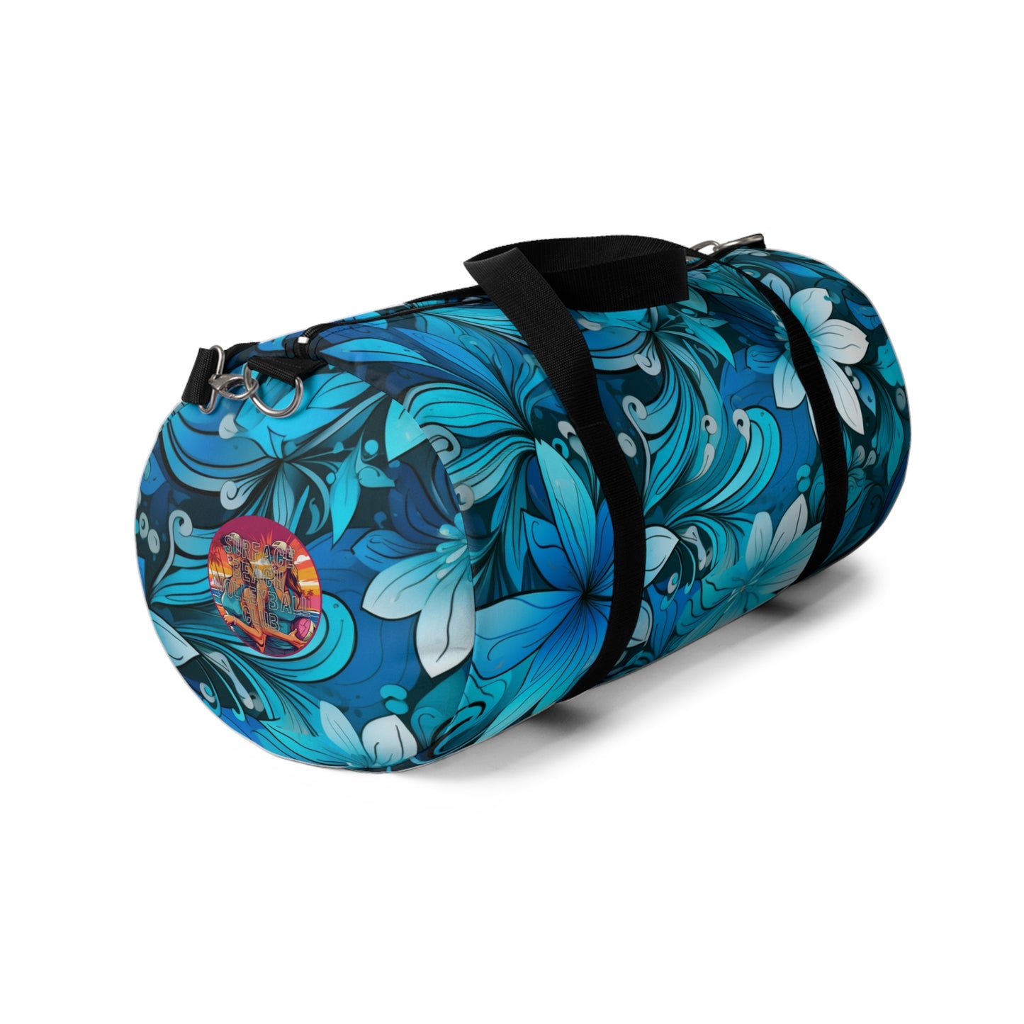 Surface Beach Volleyball Club Floral Logo Designer Sublimated Duffel Bag