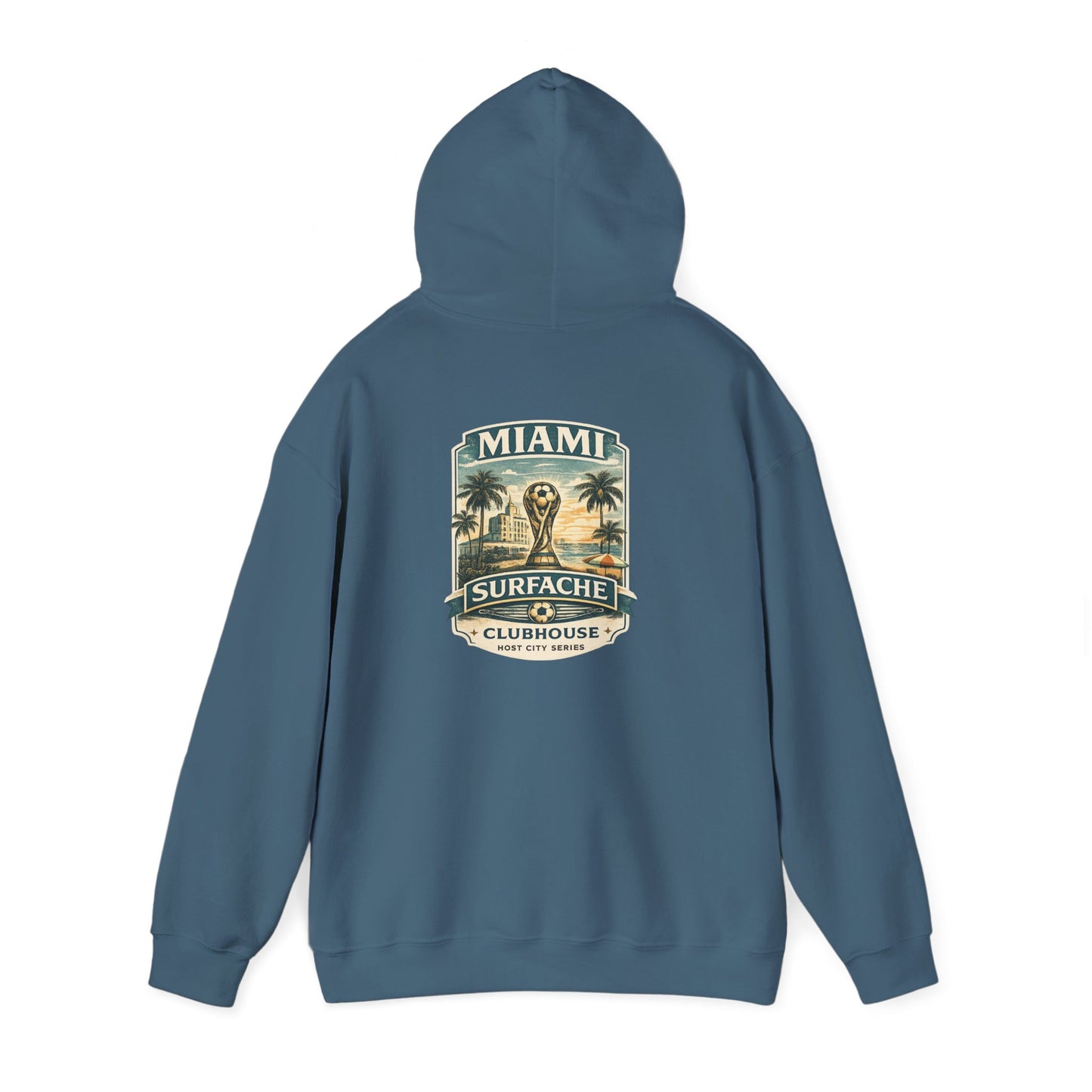 Surfache Hoodie — Miami Vintage Surf Club Logo Hooded Sweatshirt