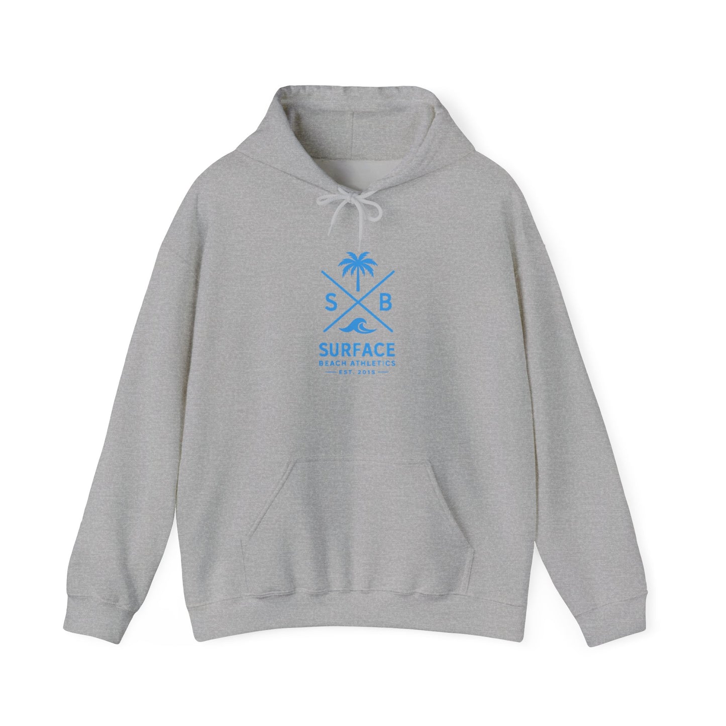 Surface Beach Athletics Hoodie — Palm Tree Surf Logo Pullover