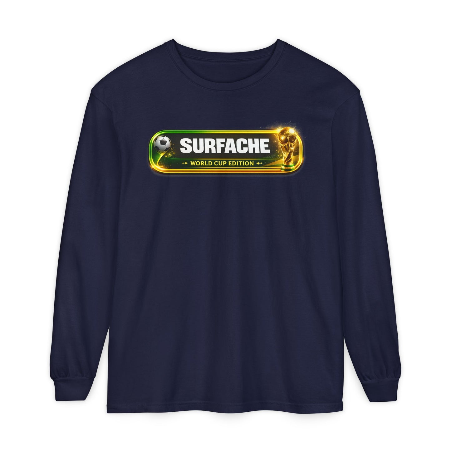 Surfache World Cup Soccer Long Sleeve Tee — "Surface" Front & "Pausa de Hidratación" Back