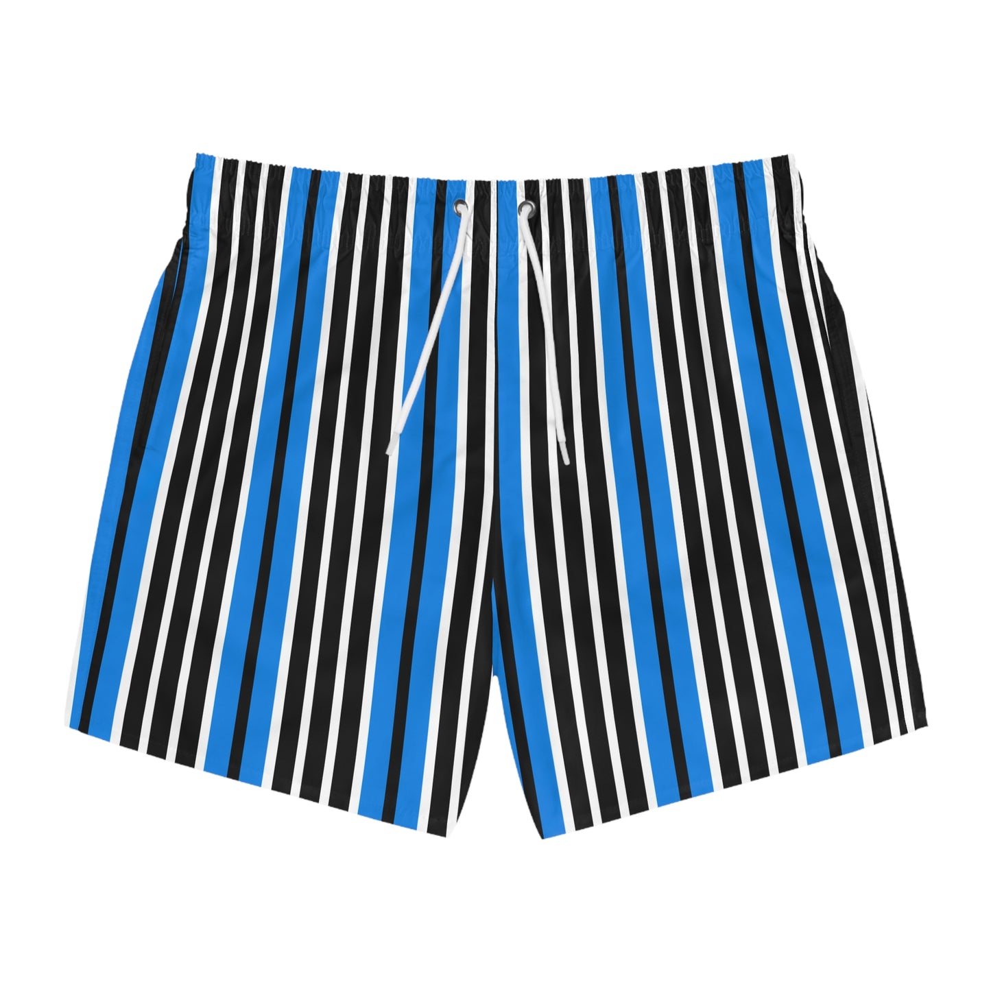 M1 Volleyball Club Striped Modern Swim Trunks