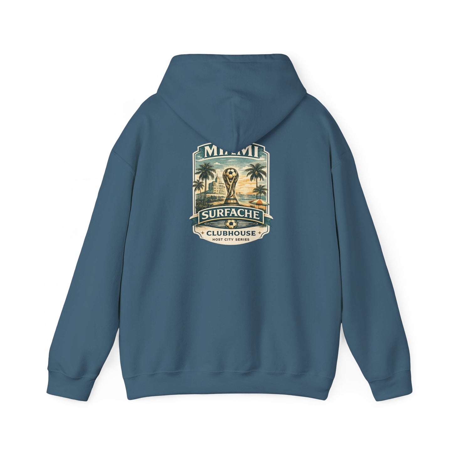 Surfache Hoodie — Miami Vintage Surf Club Logo Hooded Sweatshirt