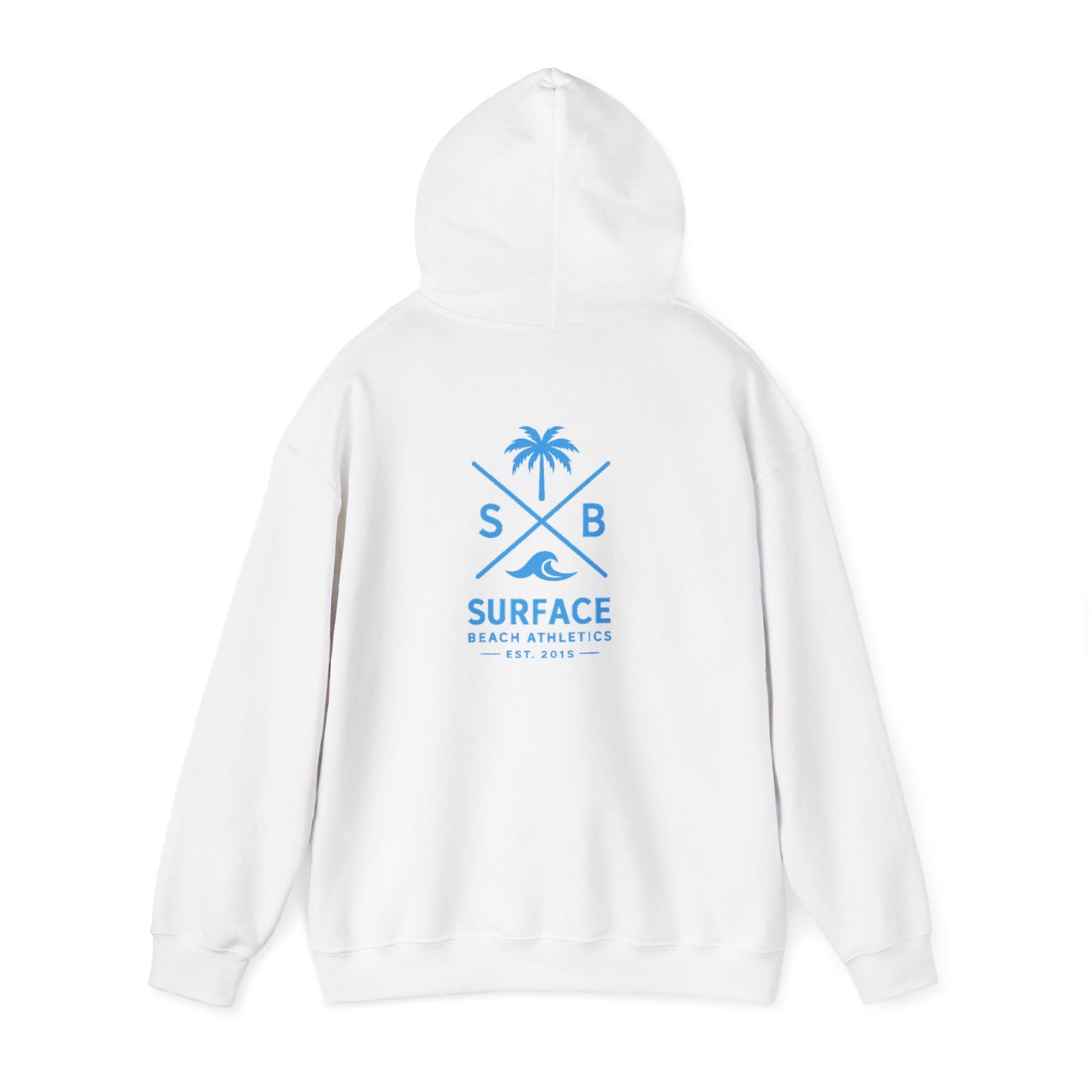 Surface Beach Athletics Hoodie — Palm Tree Surf Logo Pullover