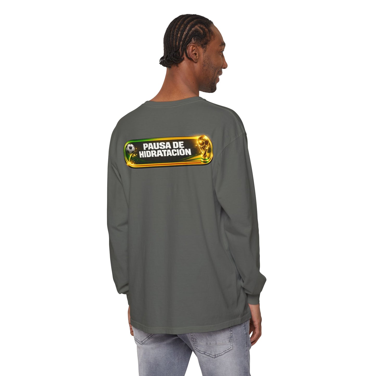 Surfache World Cup Soccer Long Sleeve Tee — "Surface" Front & "Pausa de Hidratación" Back