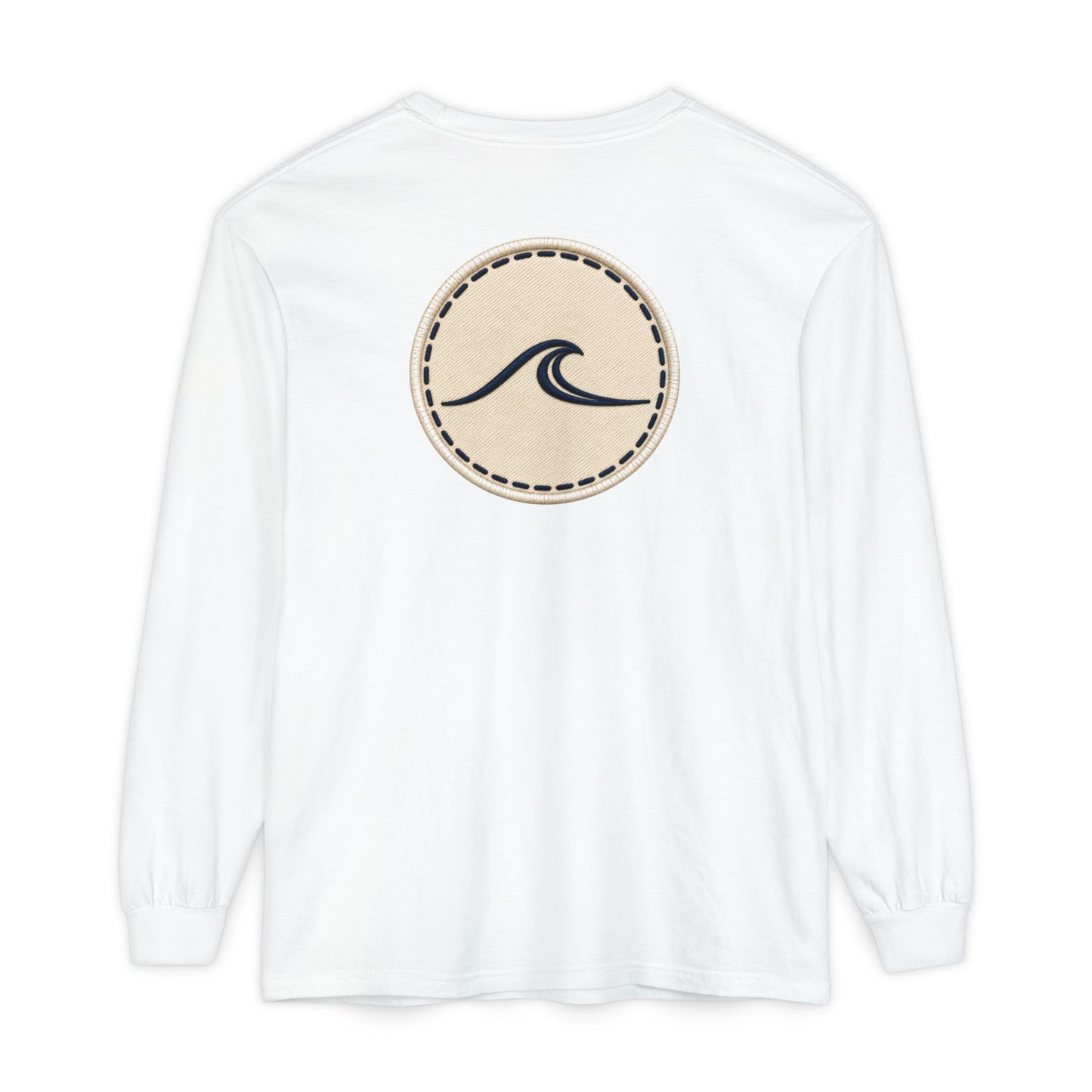 Surfache Long Sleeve T-Shirt — Script Logo Front & Wave Patch Back