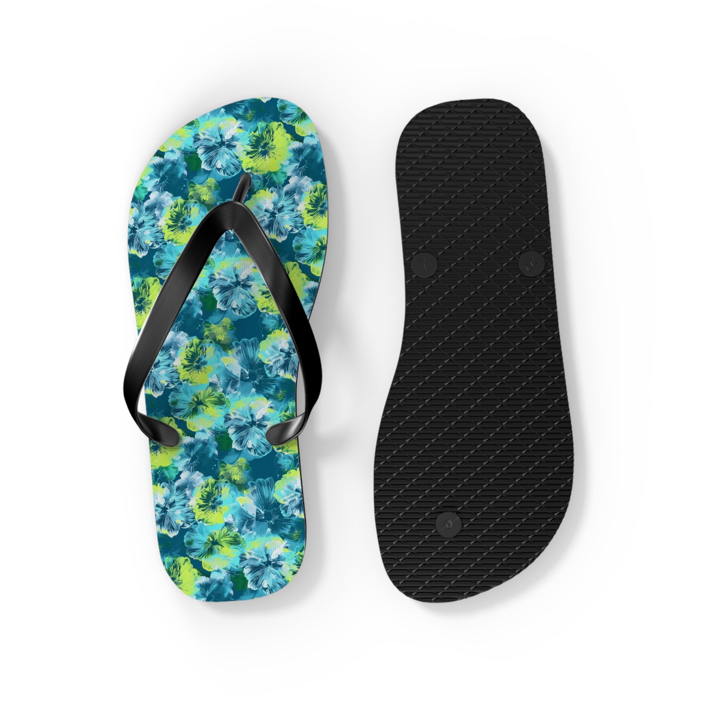 Floral Surface Beach Volleyball Club Designer Flip Flops