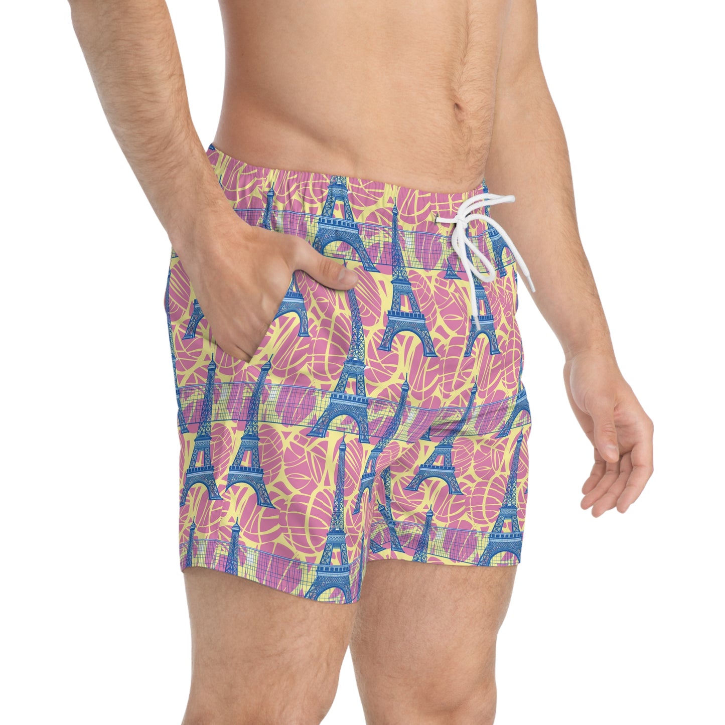 Paris Olympics Inspired Surface Beach Volleyball Club Modern Swim Trunks