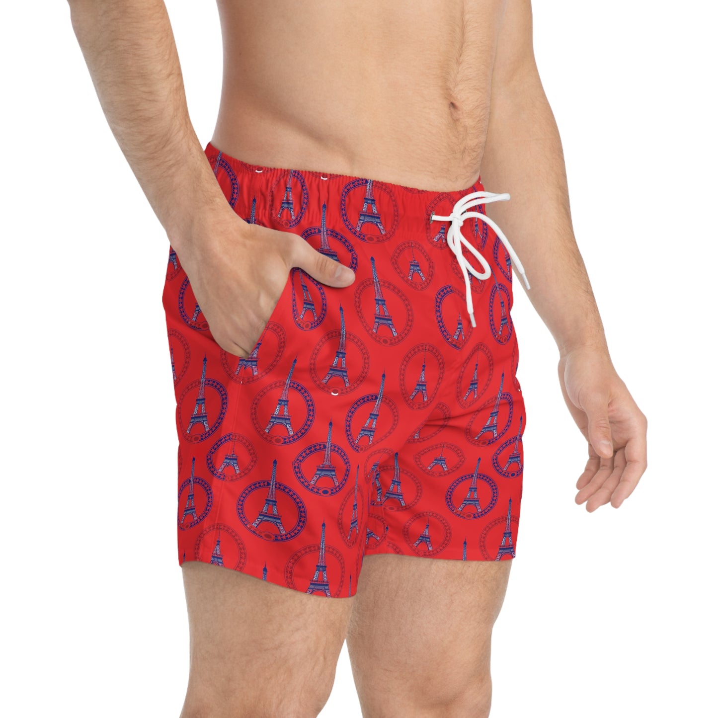 Paris Olympics Inspired Surface Beach Volleyball Club Modern Swim Trunks