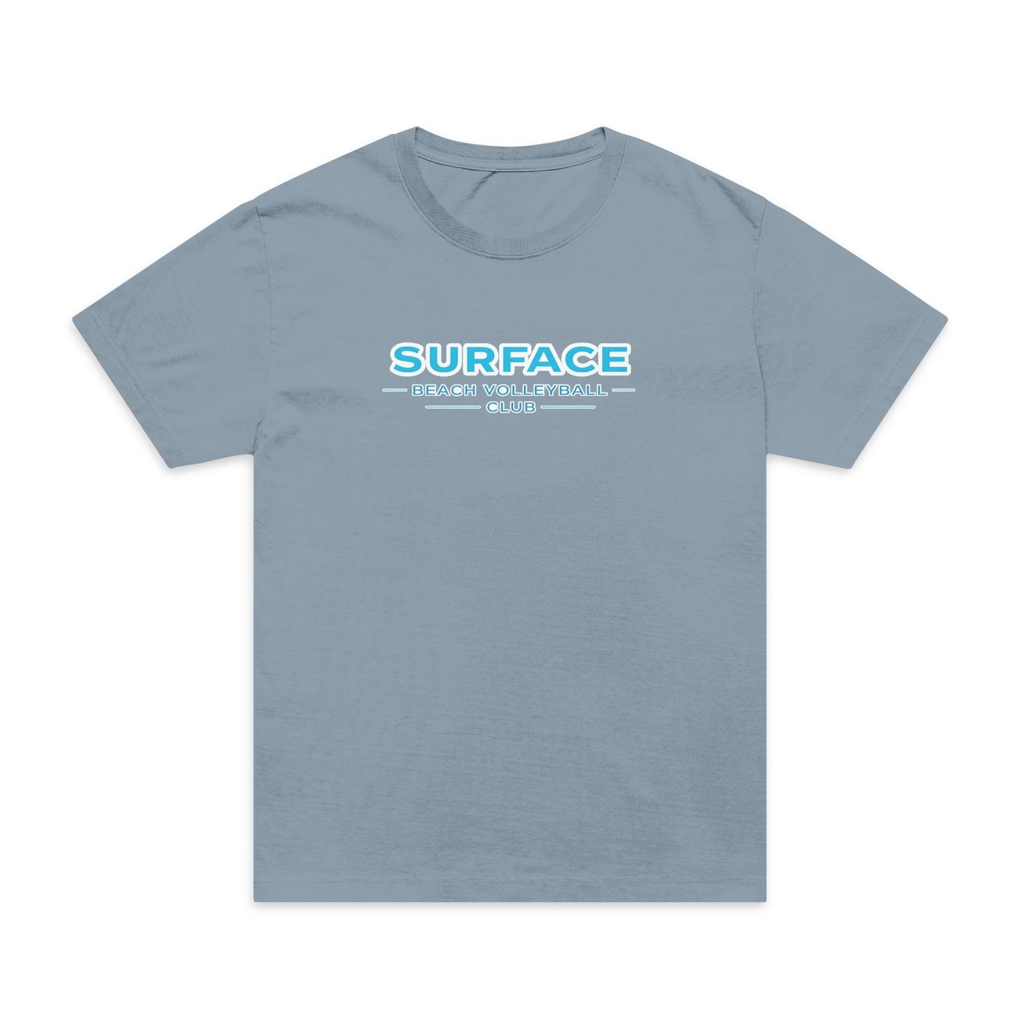 Surfaced Beach Graphic T‑Shirt — "SURFACE: Ocean & Lifestyle Co." Design