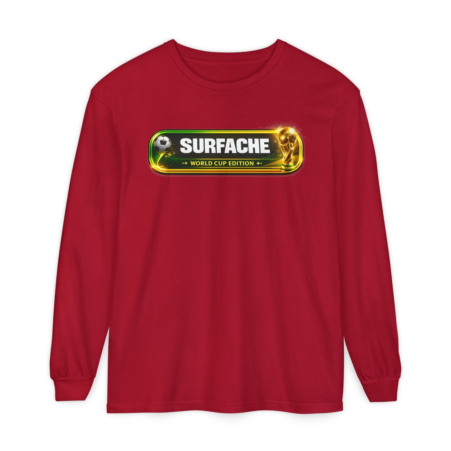 Surfache World Cup Soccer Long Sleeve Tee — "Surface" Front & "Pausa de Hidratación" Back