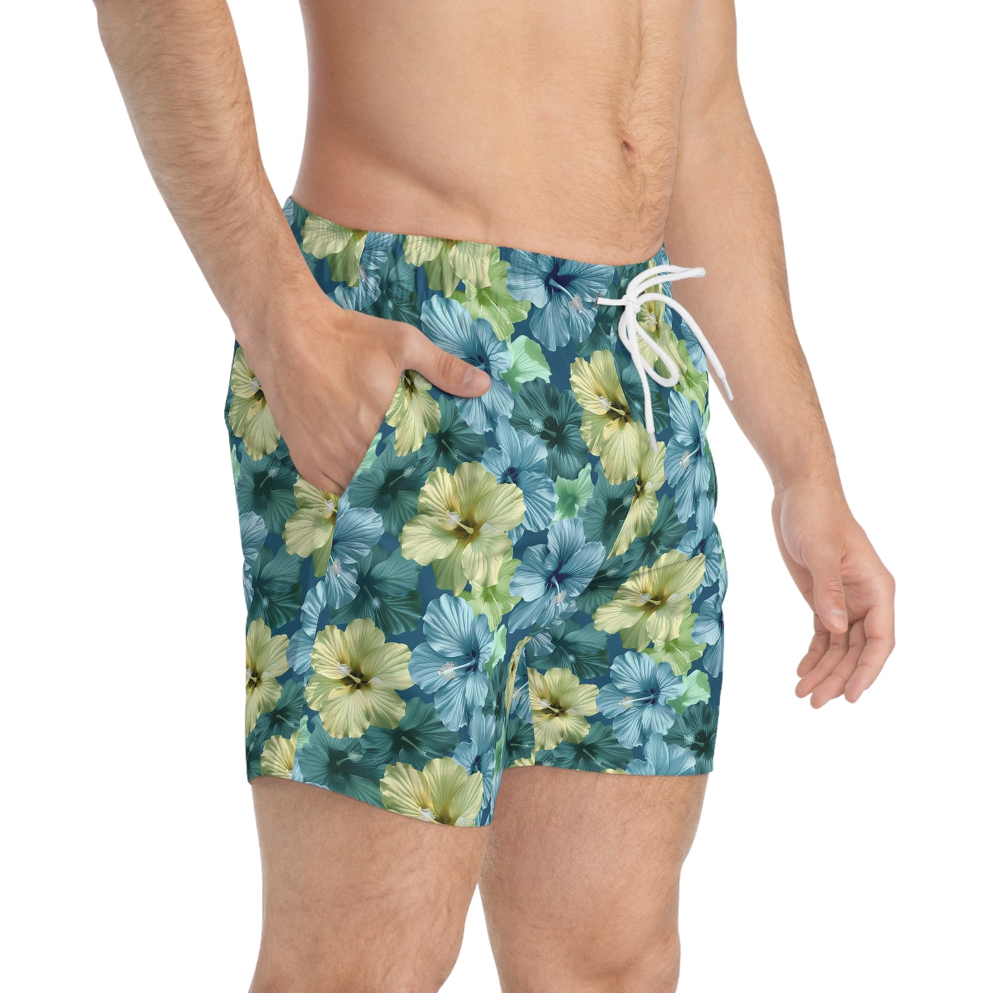 Moda Urbano Hibiscus Modern Swim Trunks