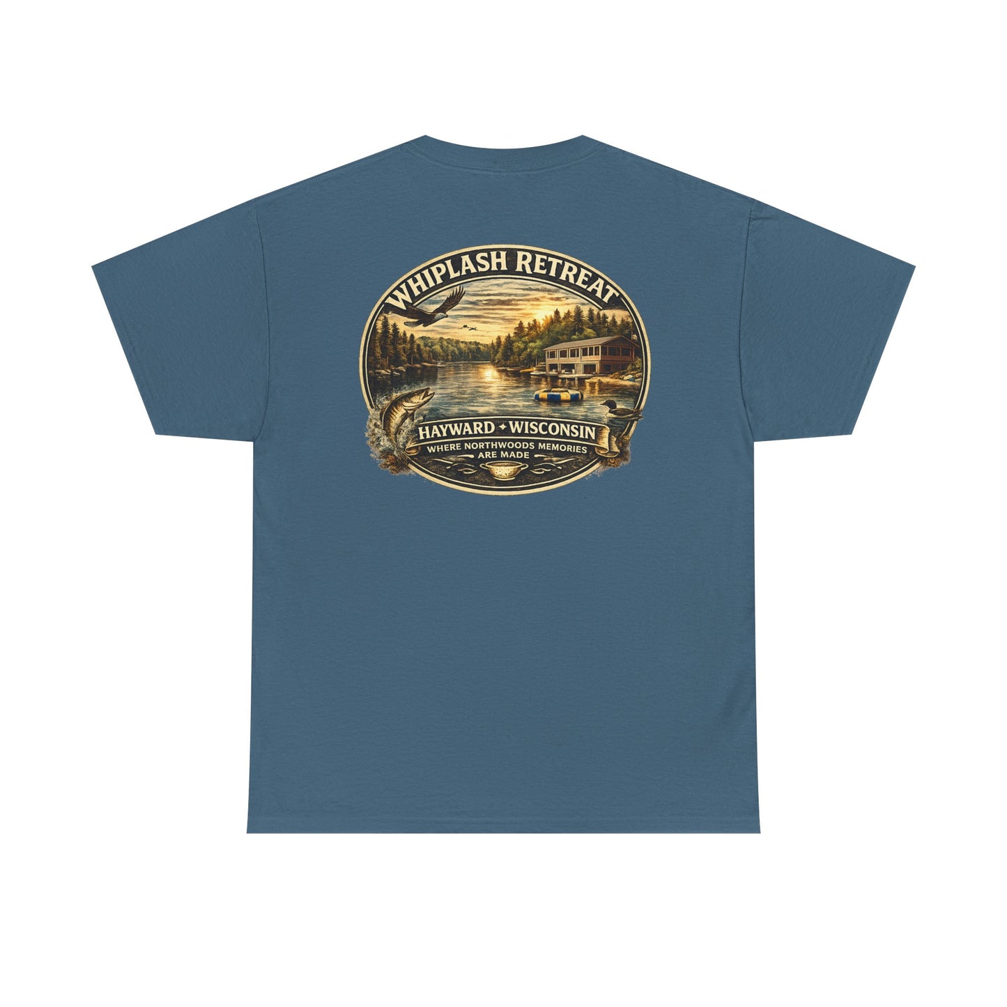 Whiplash Retreat T-Shirt — Vintage Lakeside Hayward Wisconsin Tee