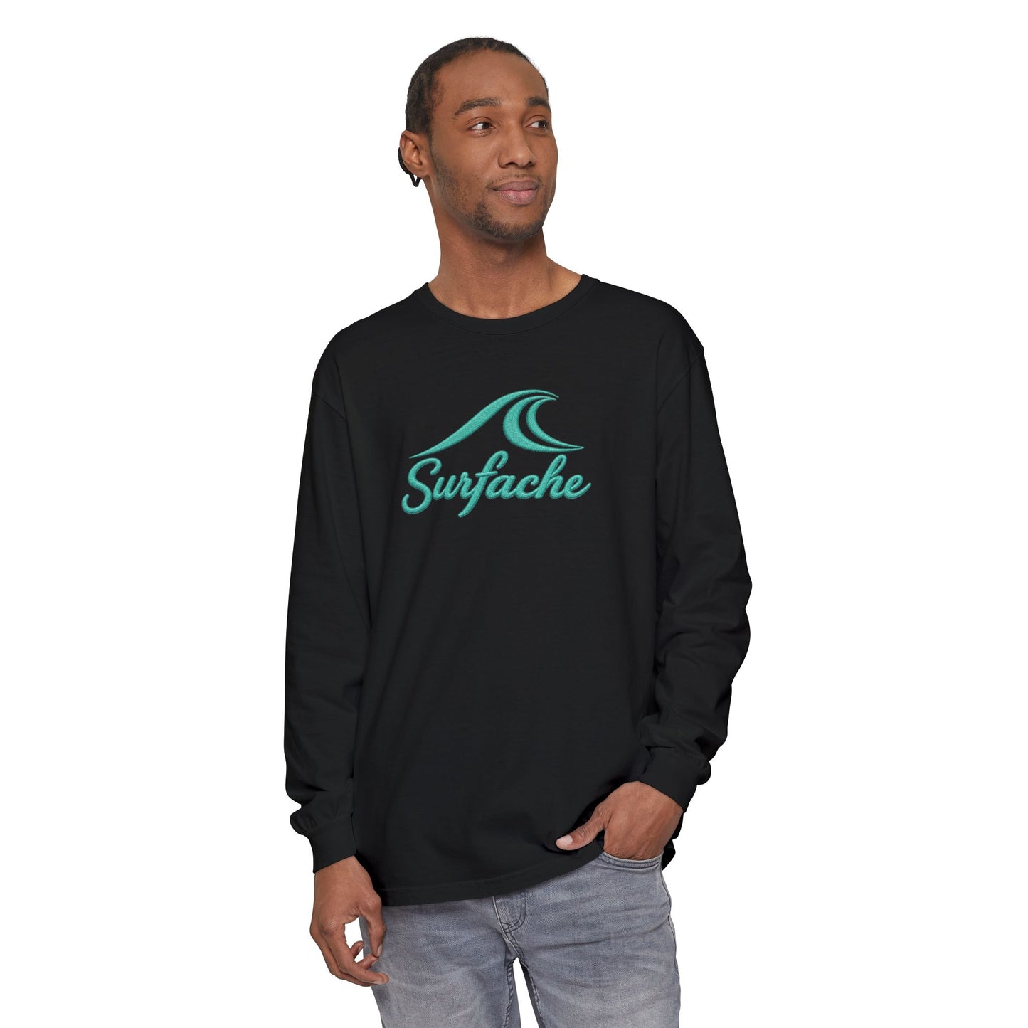 Surfache Wave Long Sleeve Tee — Beach Vibes Graphic T-Shirt