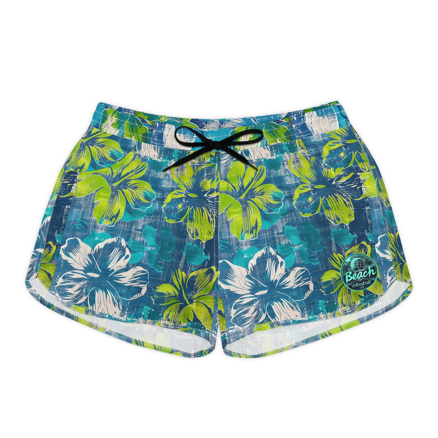 Floral Icon Surface Beach Volleyball Club Cover Up Women's Casual Shorts (AOP)