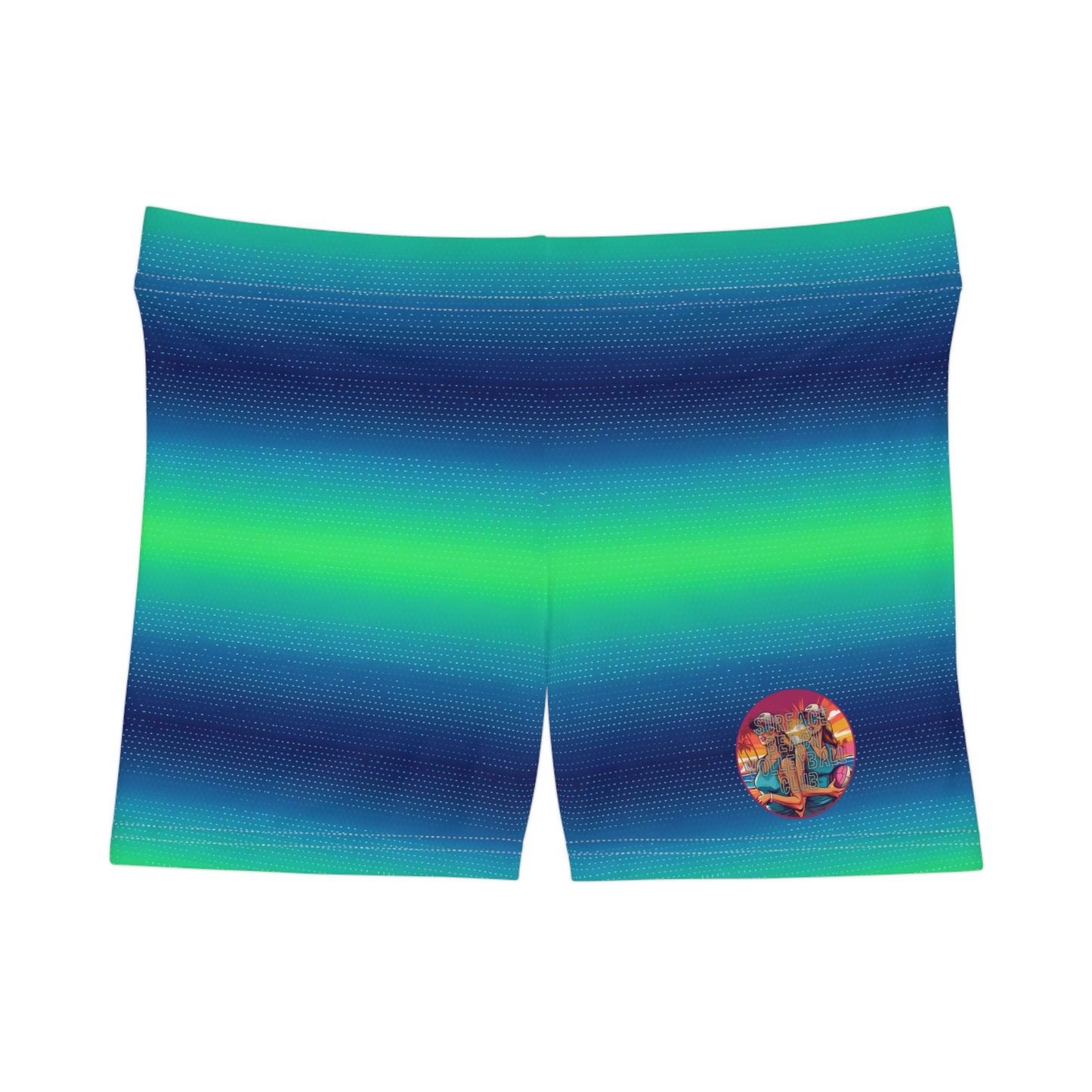 Surface Beach Volleyball Club Color Fade Athletic Spandex Workout Yoga Women's Shorts (AOP)