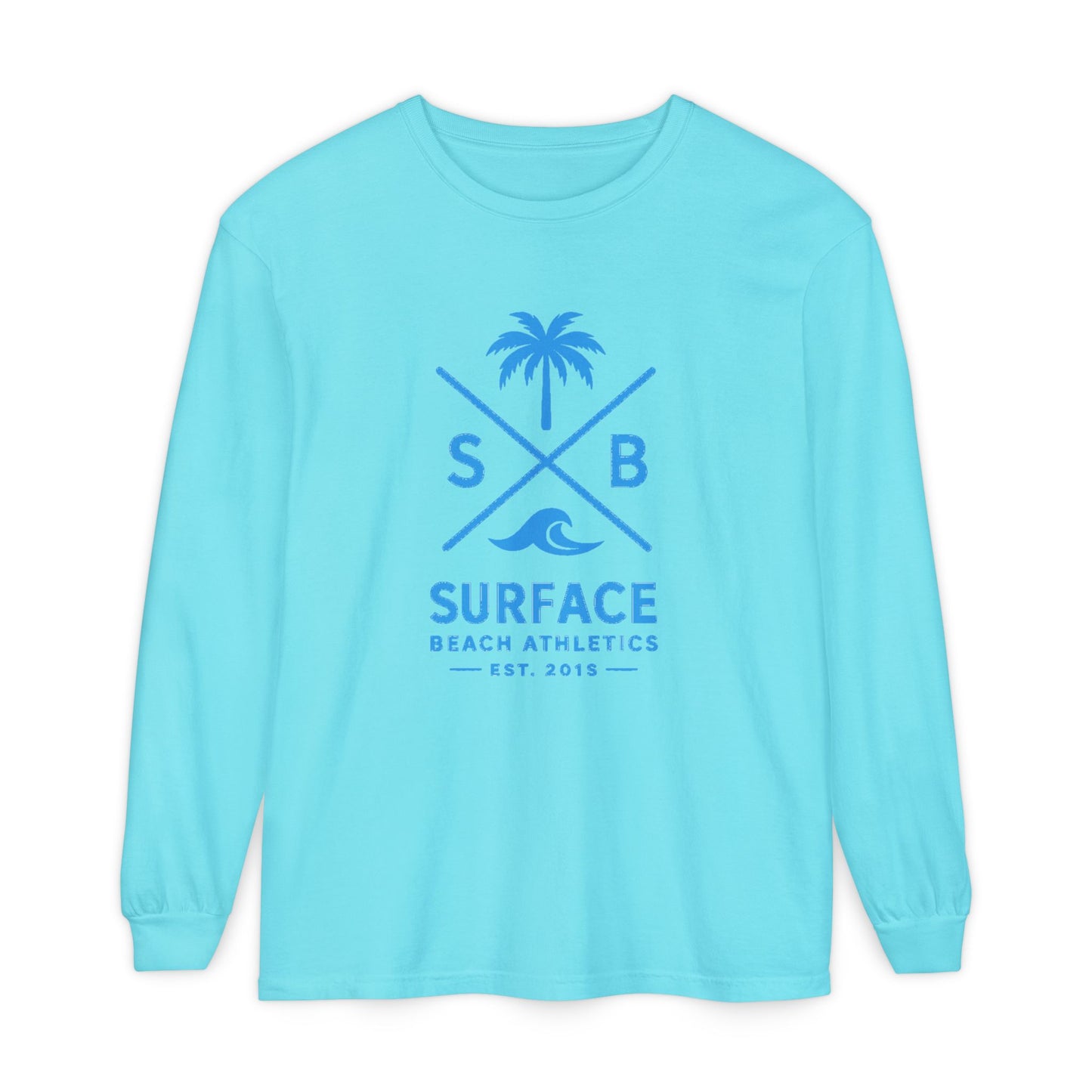 Surface Beach Athletics Long Sleeve Tee — Palm & Wave Graphic Shirt
