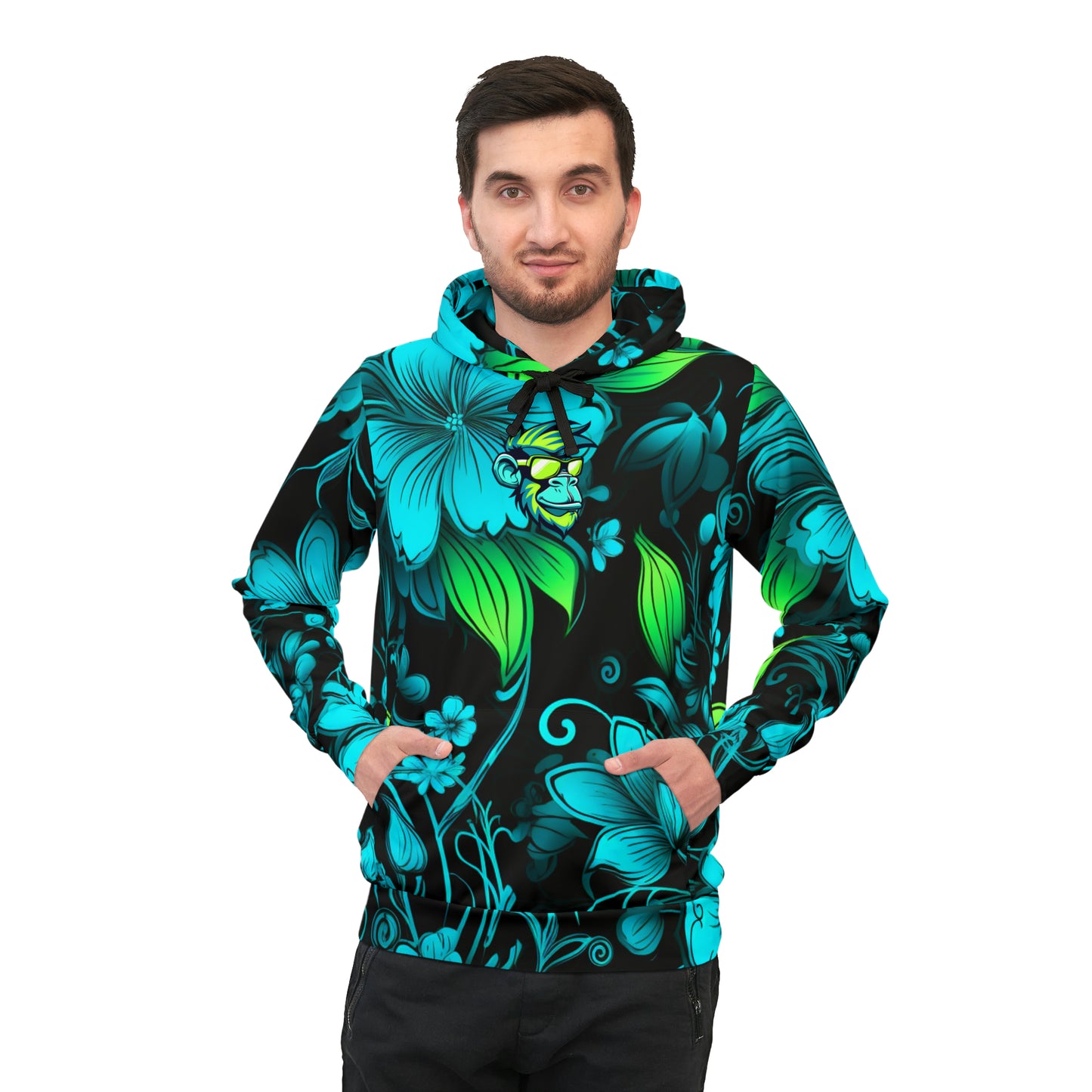 Mascot Surface Beach Volleyball Club Floral Logo Sublimated Designer Athletic Hoodie
