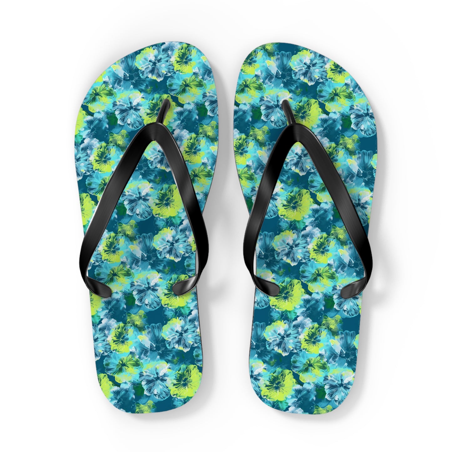 Floral Surface Beach Volleyball Club Designer Flip Flops