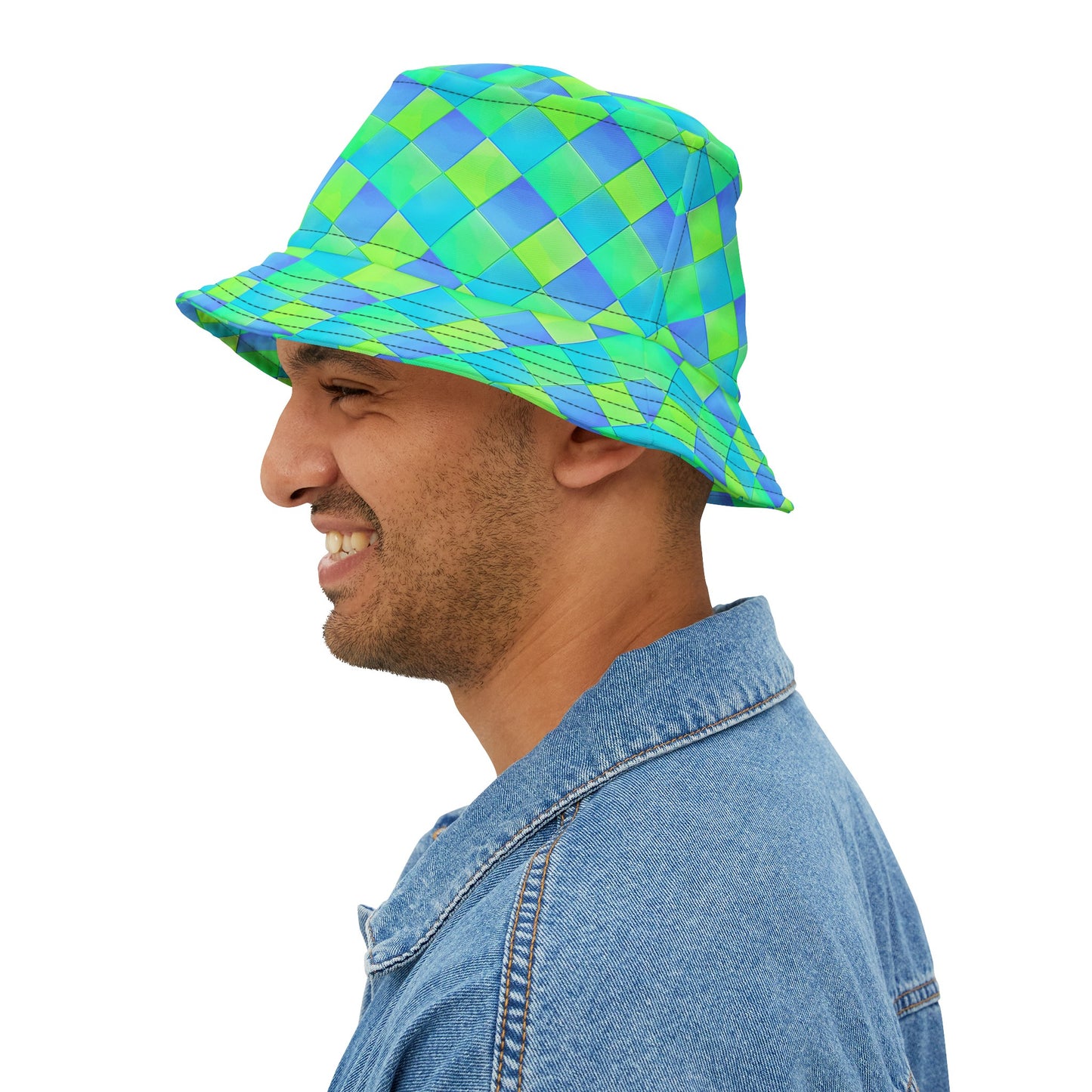 Moda Urbano Checkered Bucket Hat (AOP)