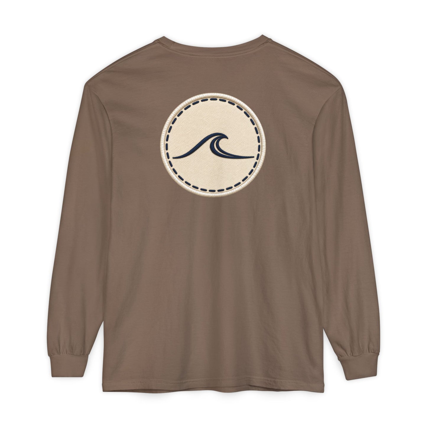 Surfache Long Sleeve T-Shirt — Script Logo Front & Wave Patch Back