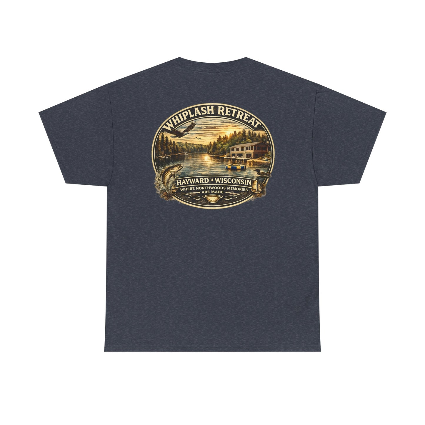 Whiplash Retreat T-Shirt — Vintage Lakeside Hayward Wisconsin Tee