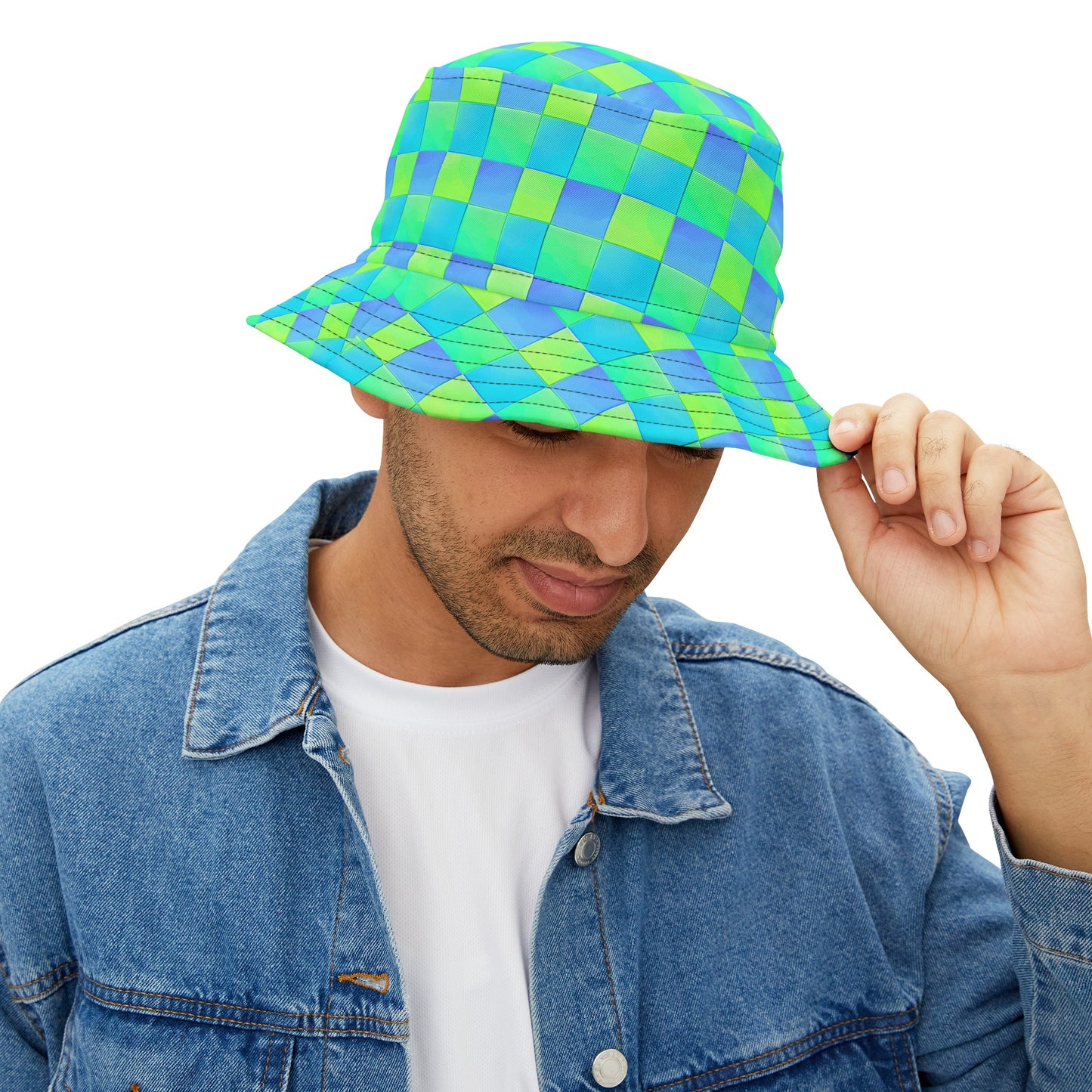 Moda Urbano Checkered Bucket Hat (AOP)