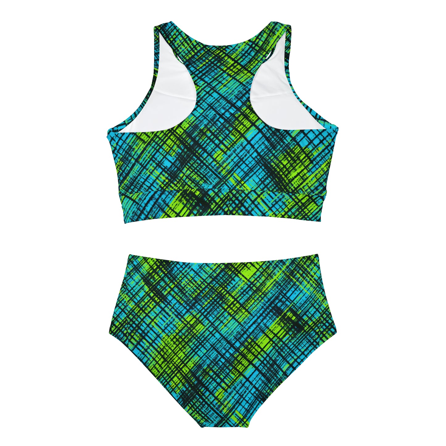 Surface Beach Volleyball Club Neon Palm Sporty Bikini Set