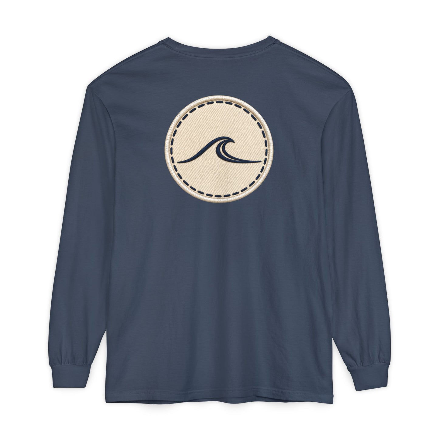 Surfache Long Sleeve T-Shirt — Script Logo Front & Wave Patch Back