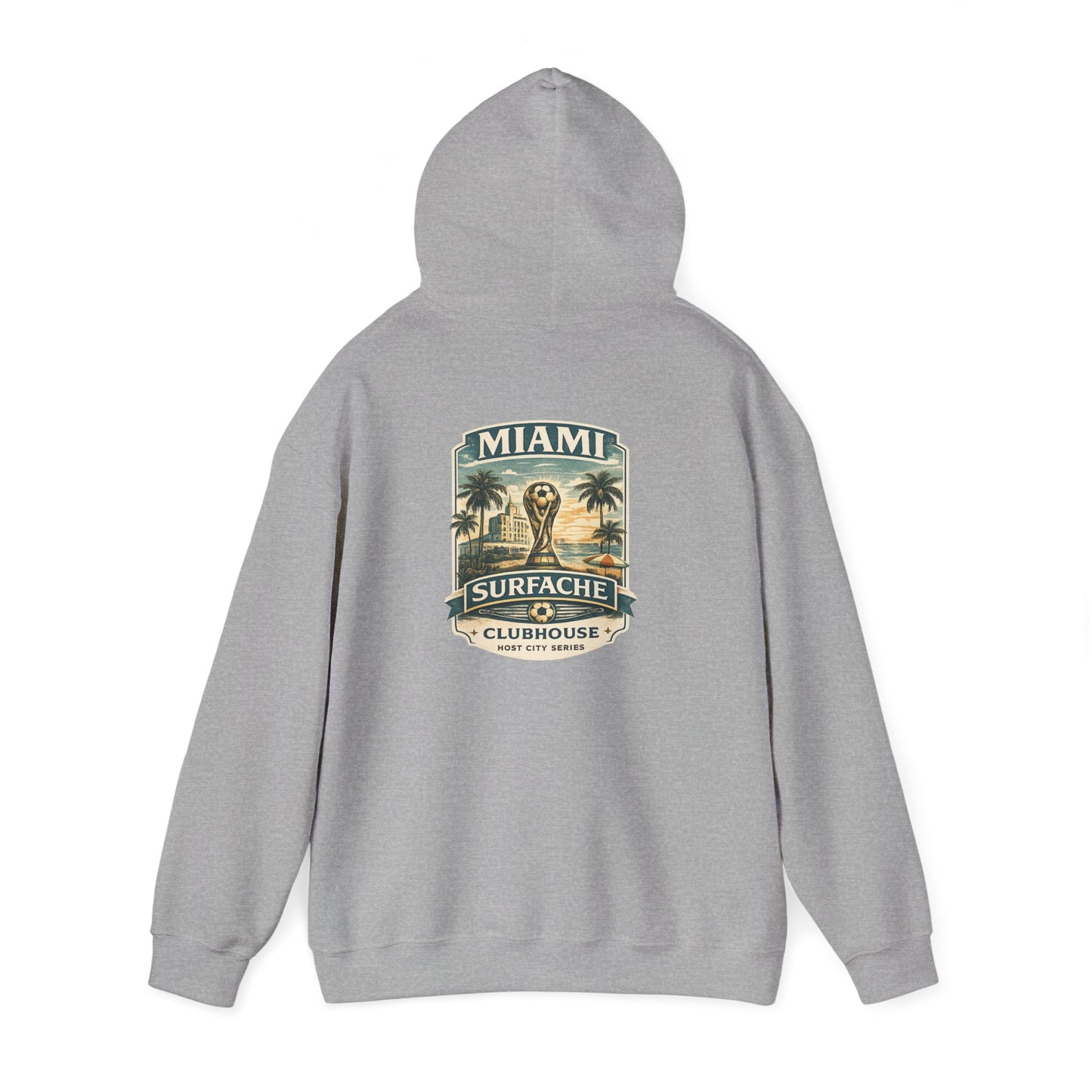 Surfache Hoodie — Miami Vintage Surf Club Logo Hooded Sweatshirt