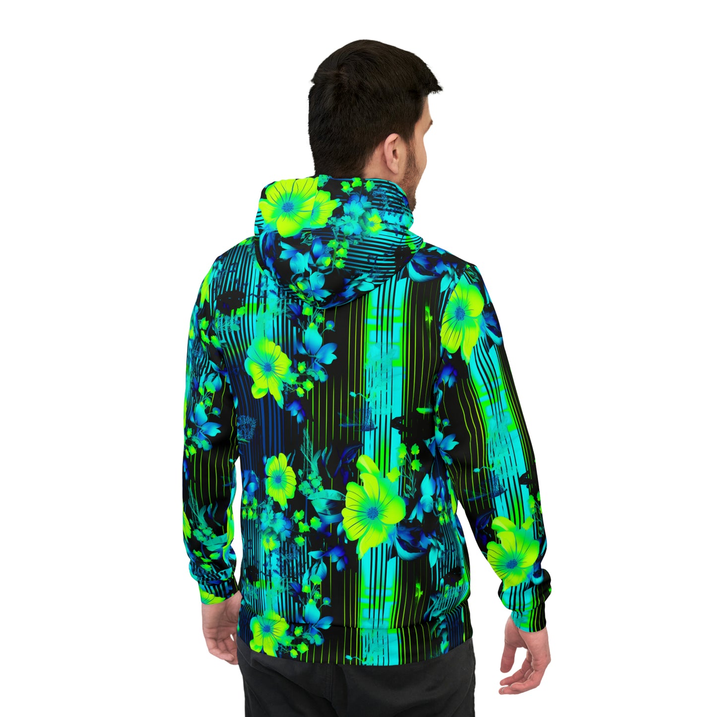 Surface Beach Volleyball Club Floral Striped Sublimated Designer Athletic Hoodie