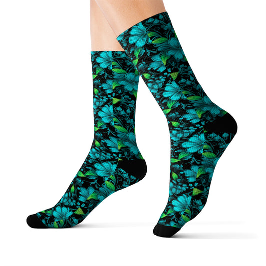 Surface Beach Volleyball Club Floral Sublimation Socks