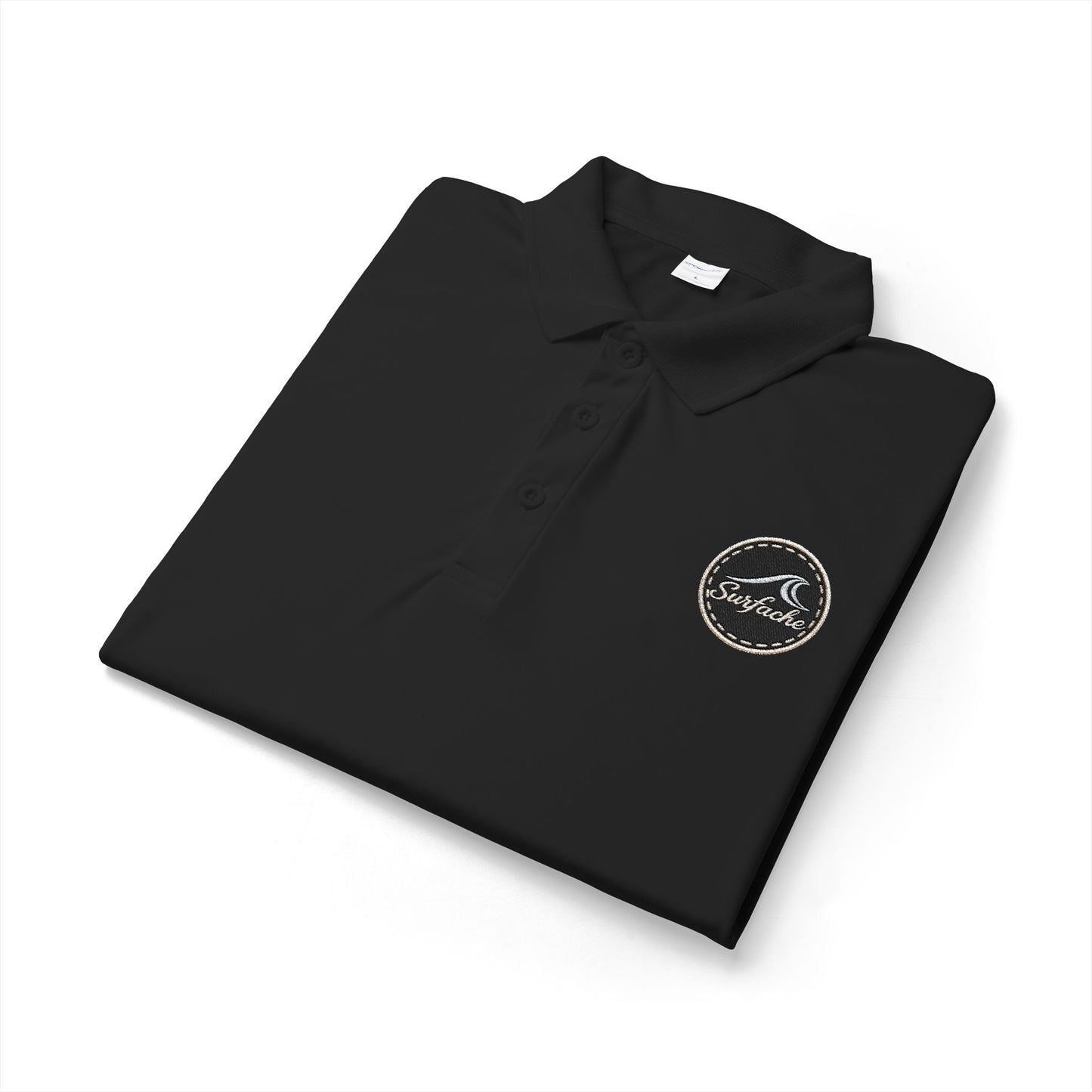 Surfache Embroidered Surf Wave Polo — Men's Performance Golf & Work Shirt